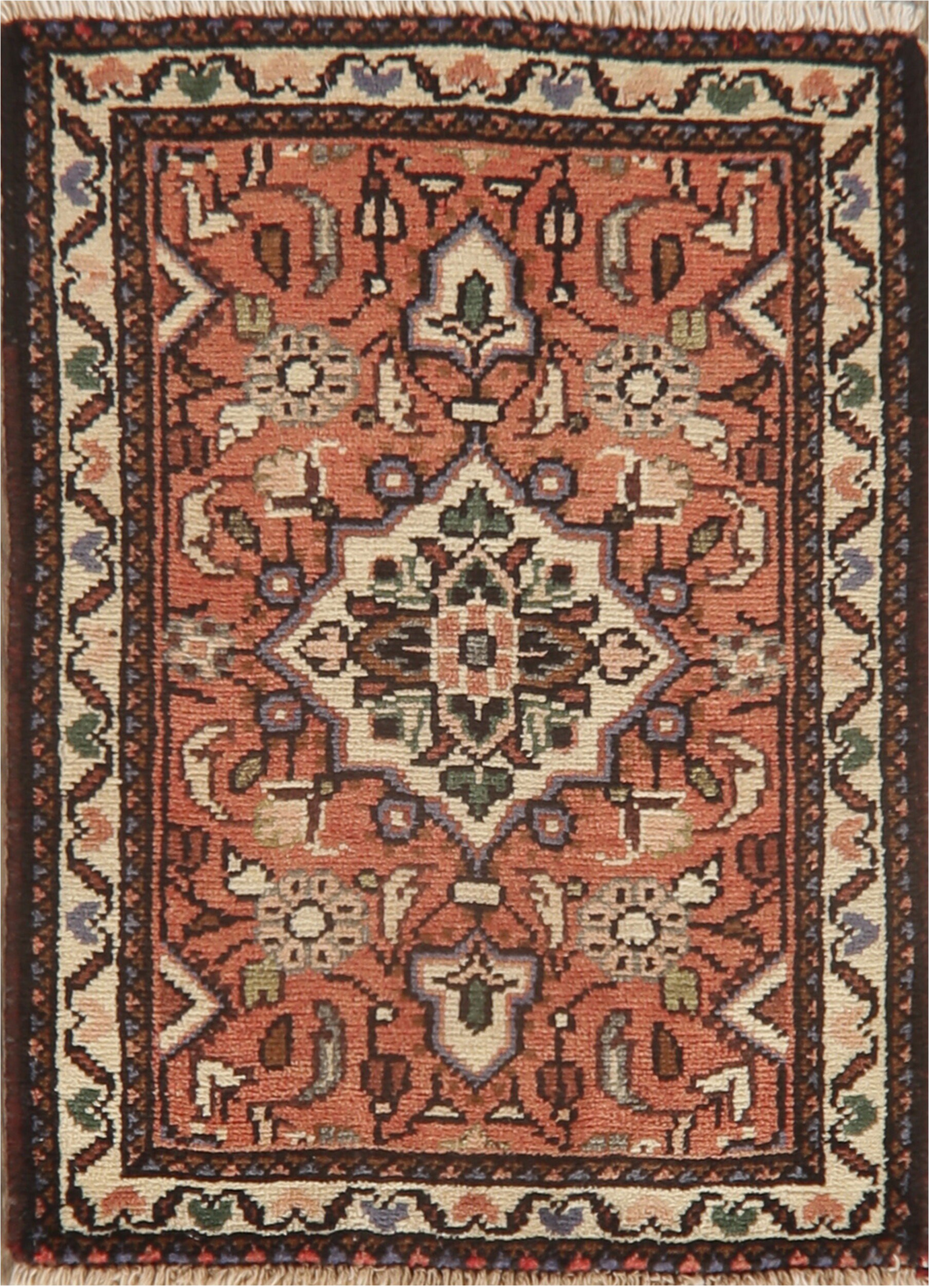 world menagerie one of a kind yacoubou oriental hand knotted 18 x 24 wool red area rug w