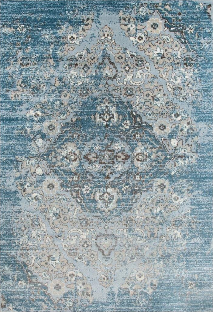 4620 distressed blue 710 x 106 area rug carpet large new