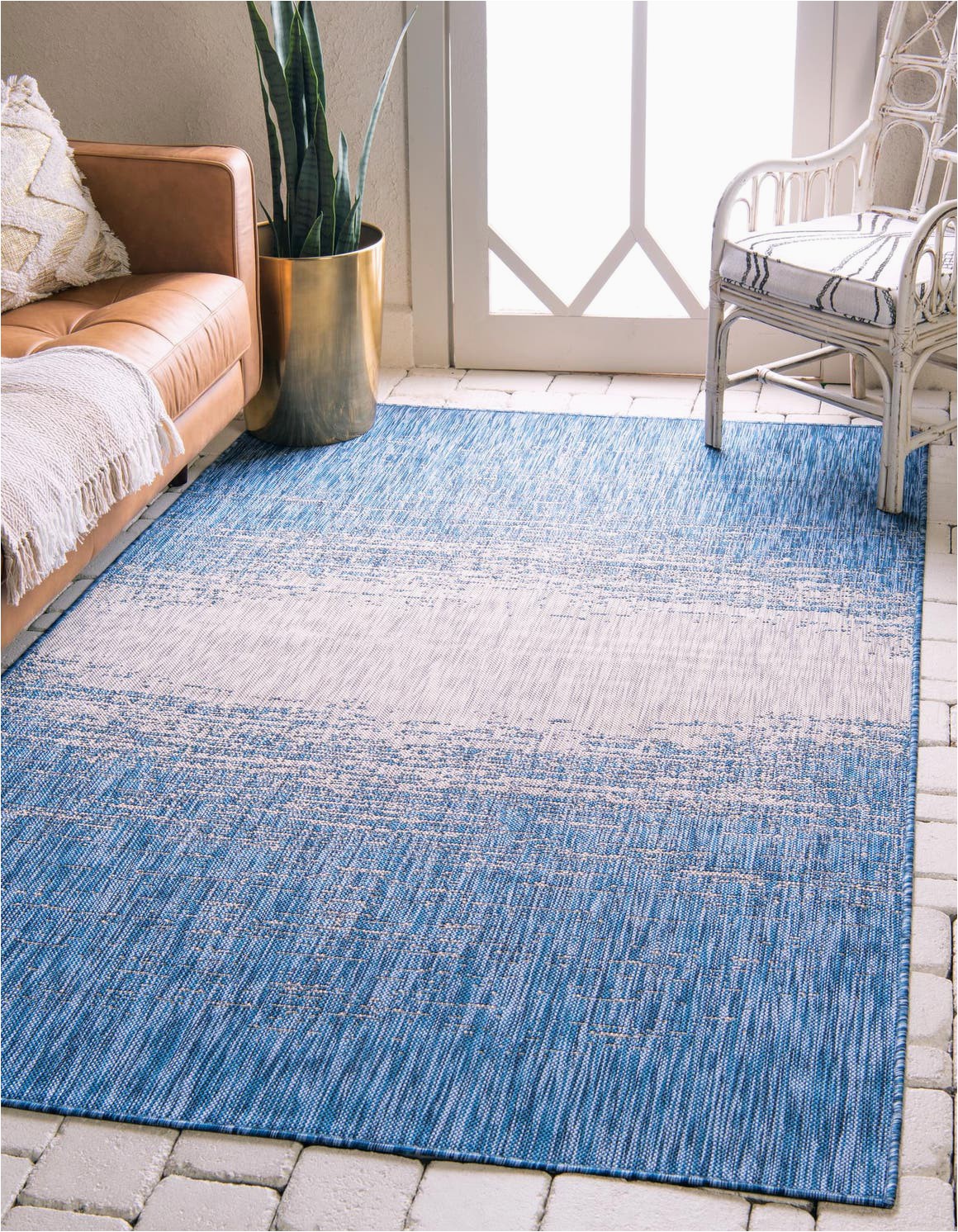 blue 4x6 outdoor modern area rug