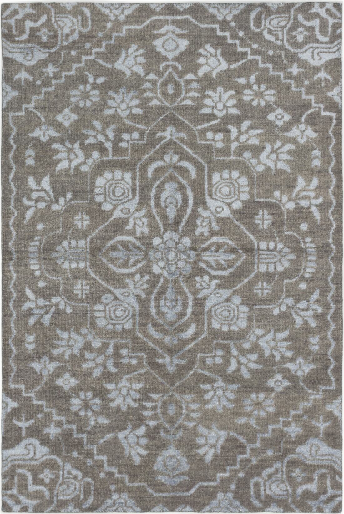 house of hampton one of a kind purnell hand knotted 2010s kazak dark gray 6 x 811 area rug w