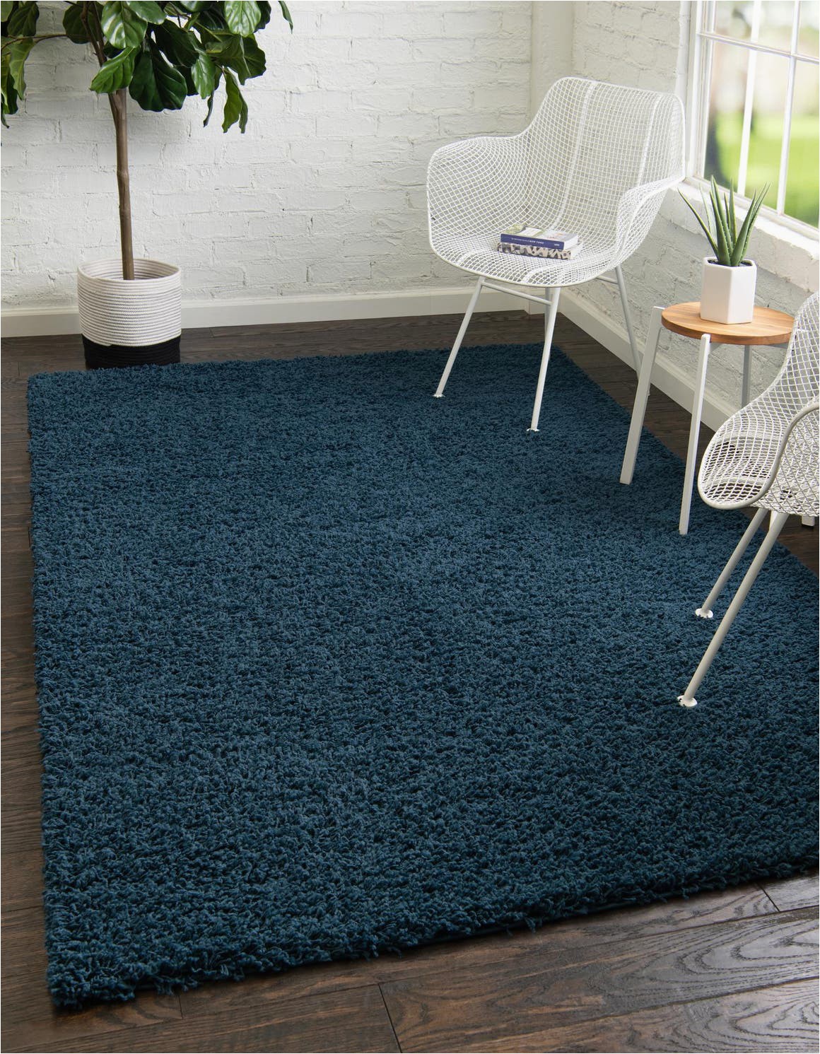 sapphire blue 9x12 solid shag area rug