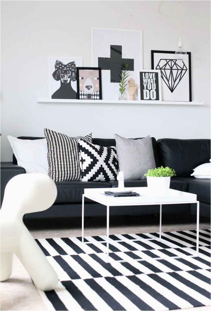 swedish black and white decor striped rug