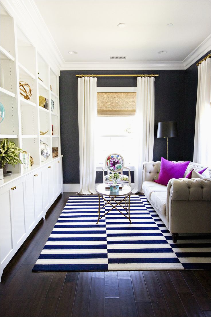 decorating like a pro striped black white rug