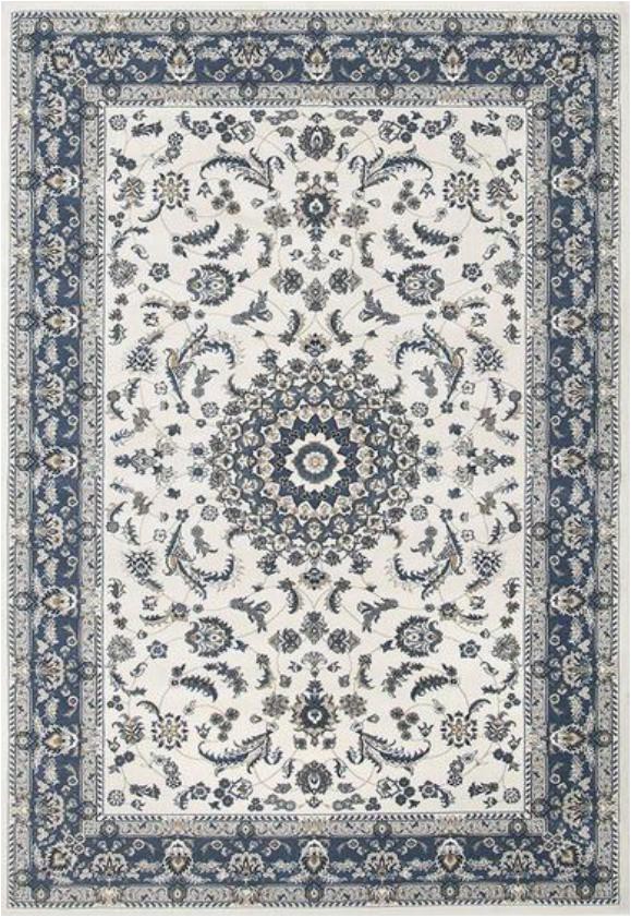 zara medallion cream blue oriental rug view=lightbox
