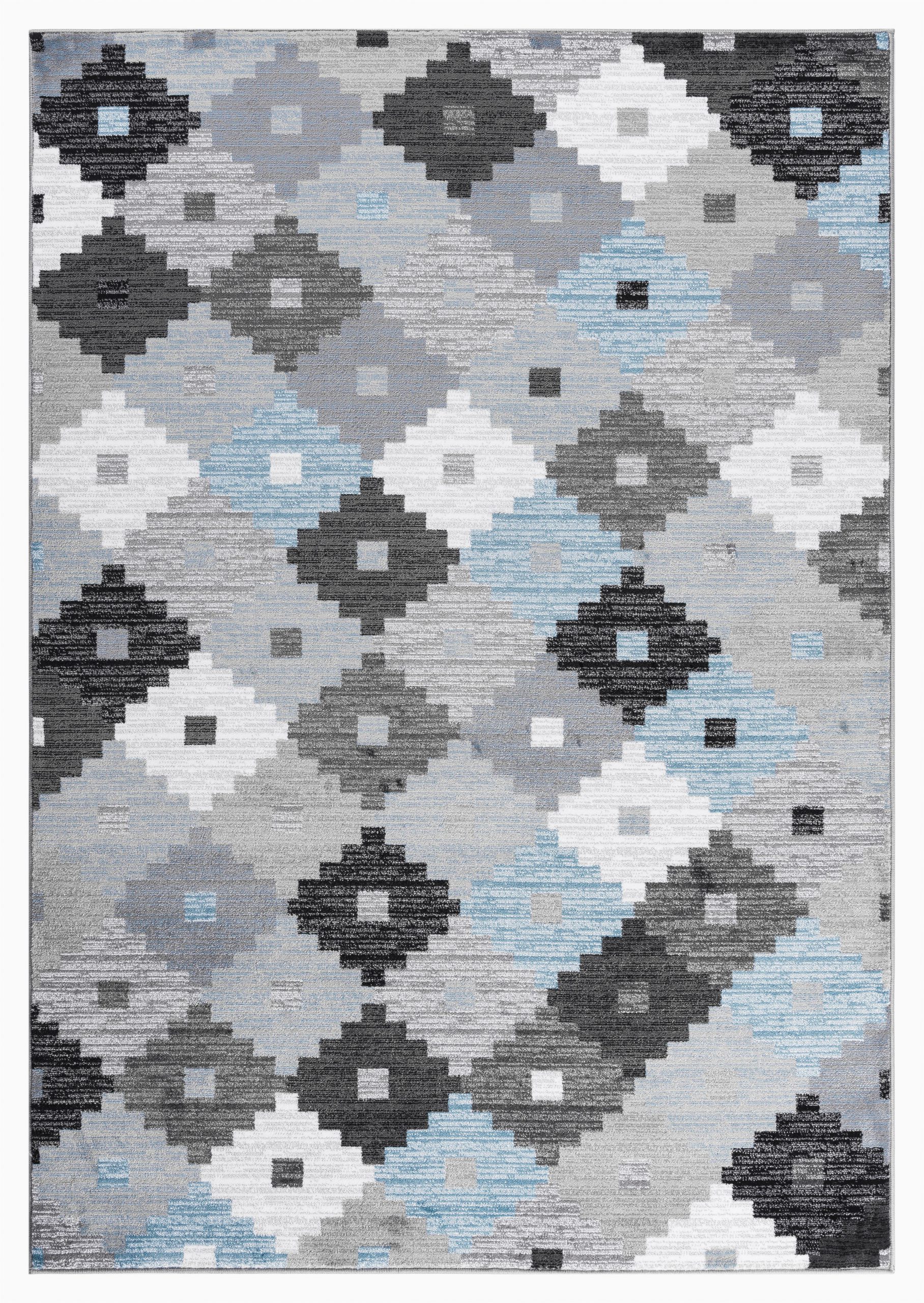 caledian quilt grayblueblack area rug