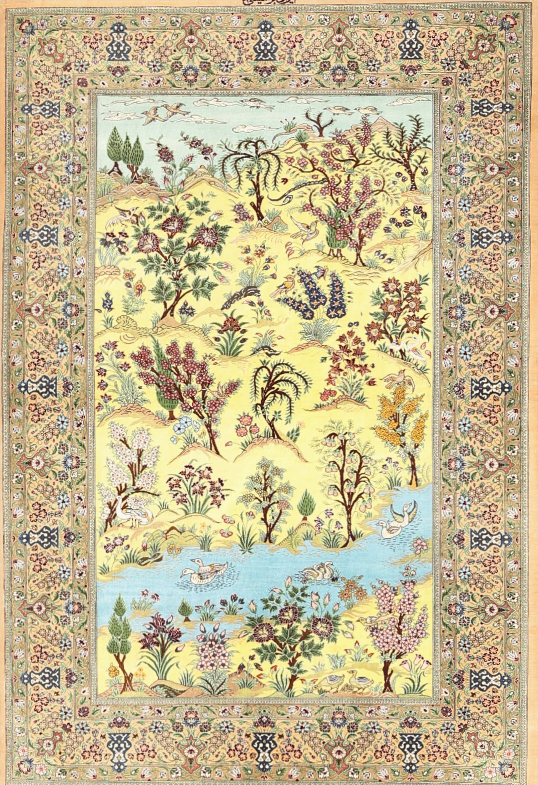 feltault traditional greenbluebrown area rug