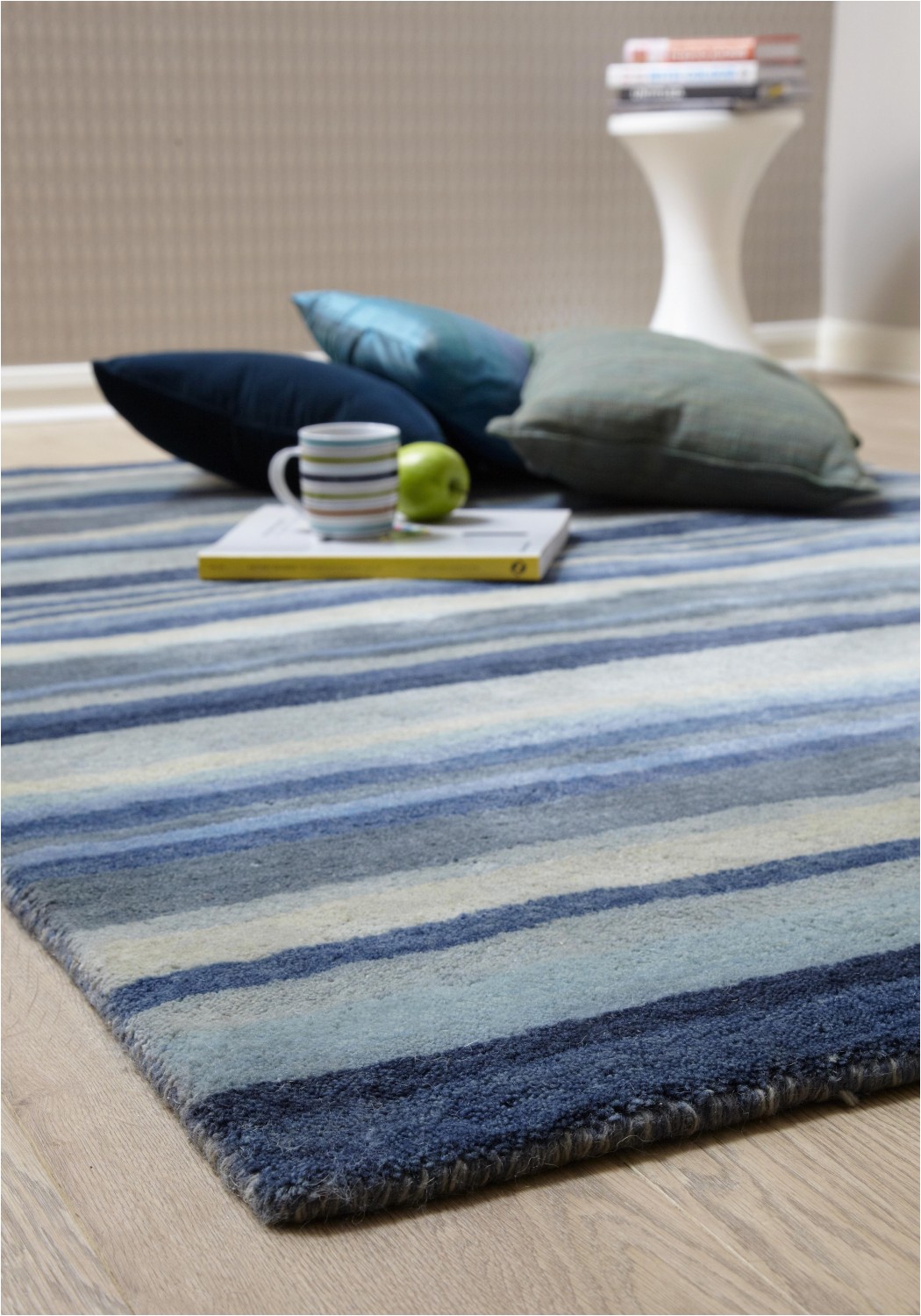 review of ultimate stripe 01 blue grey wool rug by plantation rugs hadfields