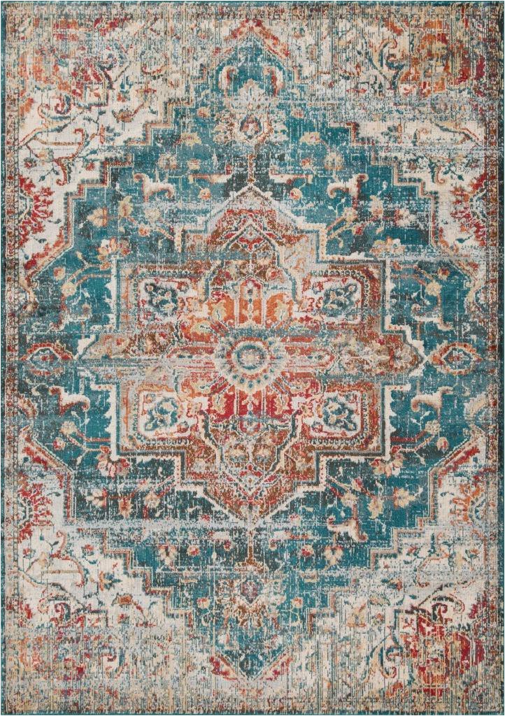 luxe weavers blue 8x10 oriental area rug