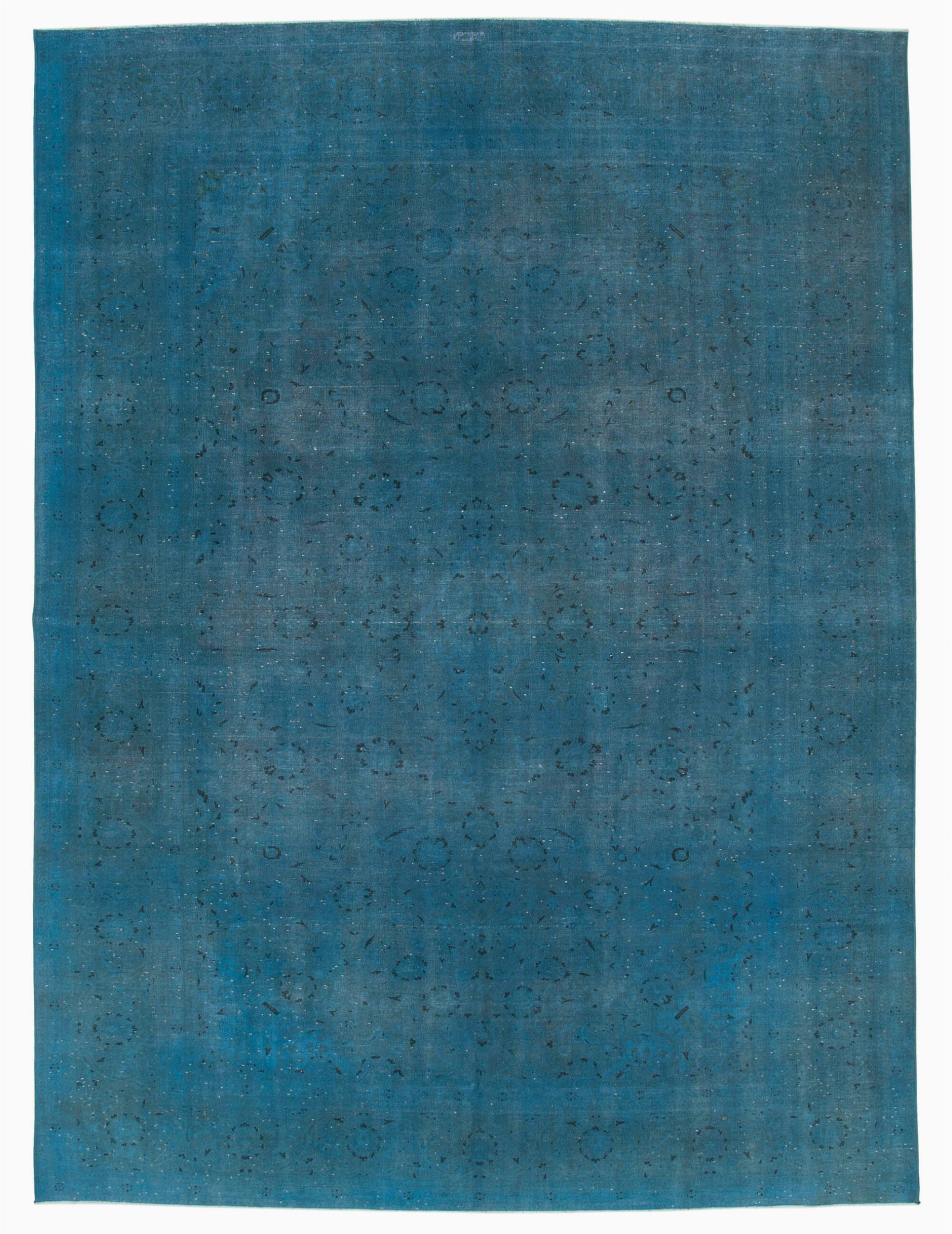 9x12 blue overdyed large area rug 5565