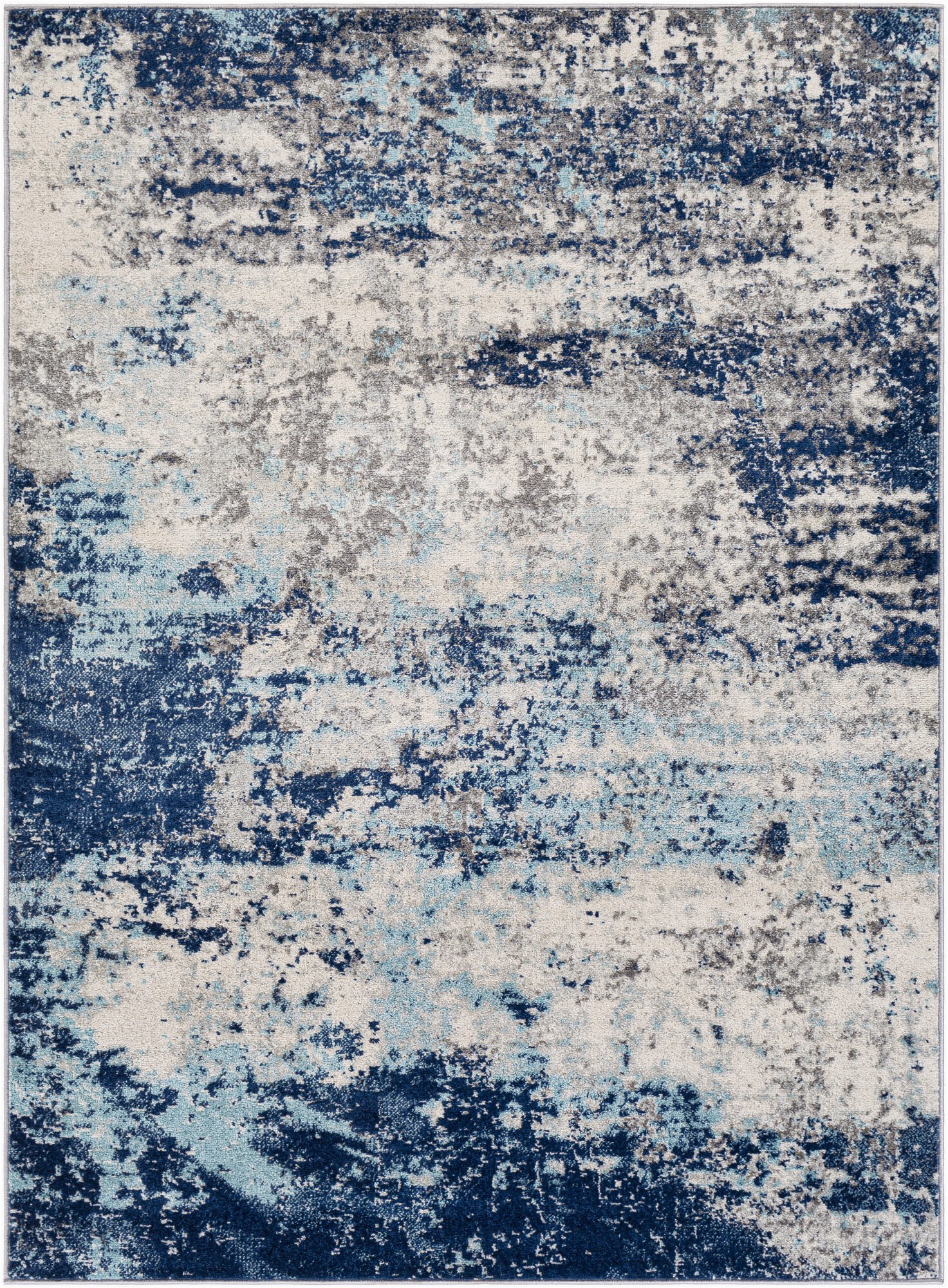 barreras abstract bluegray area rug