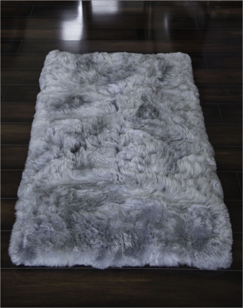Hua Alpaca rug fur rug in Light Gray