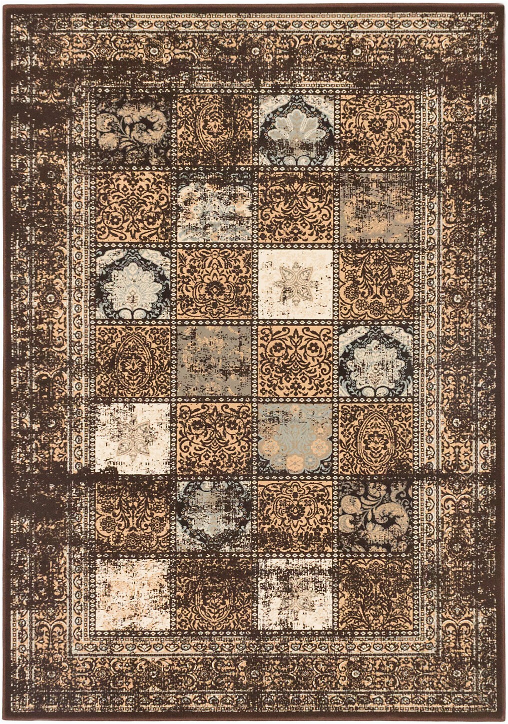 jaycob oriental dark brown area rug