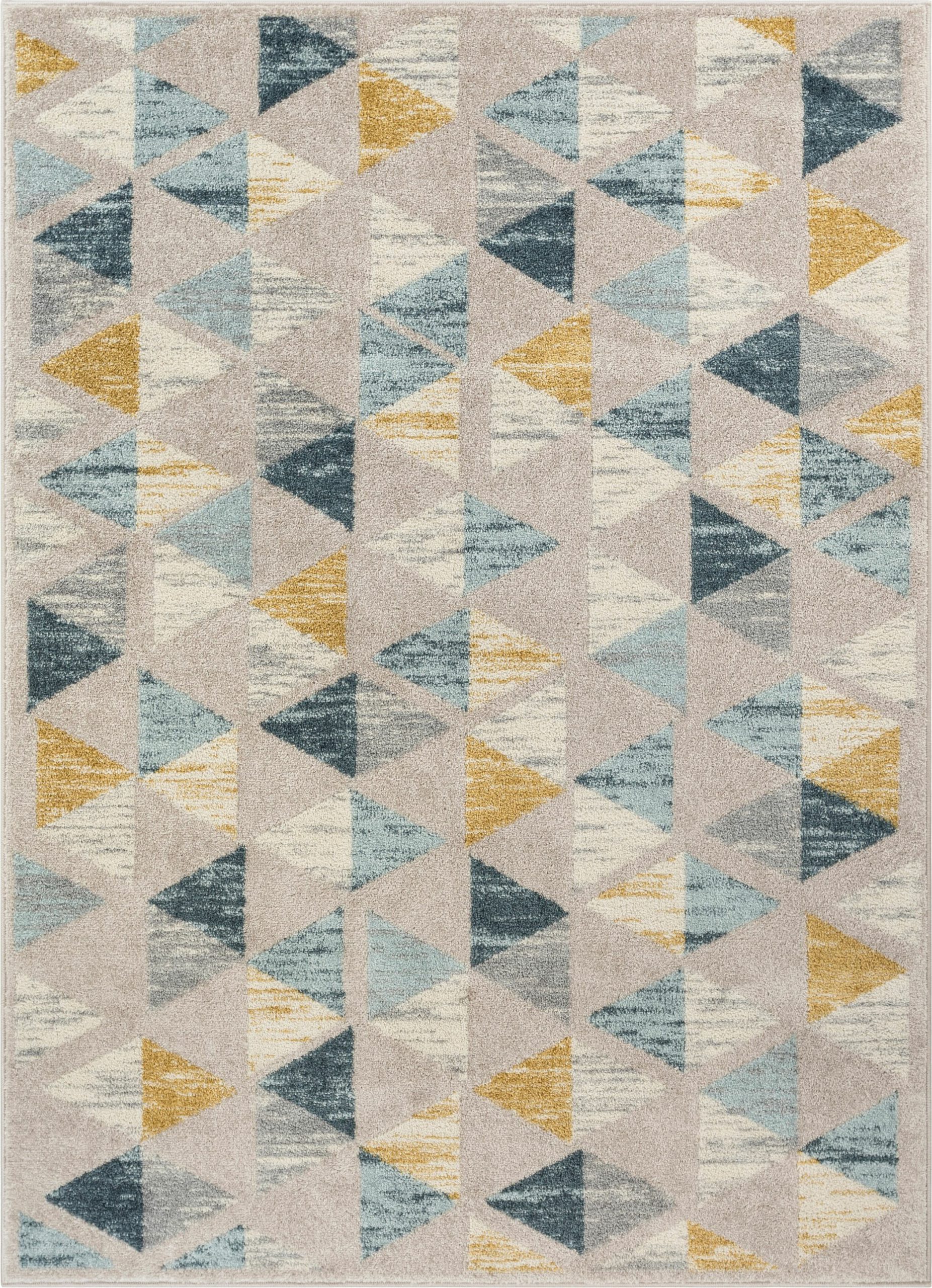 mystic modern vintage geometric ivoryteal area rug
