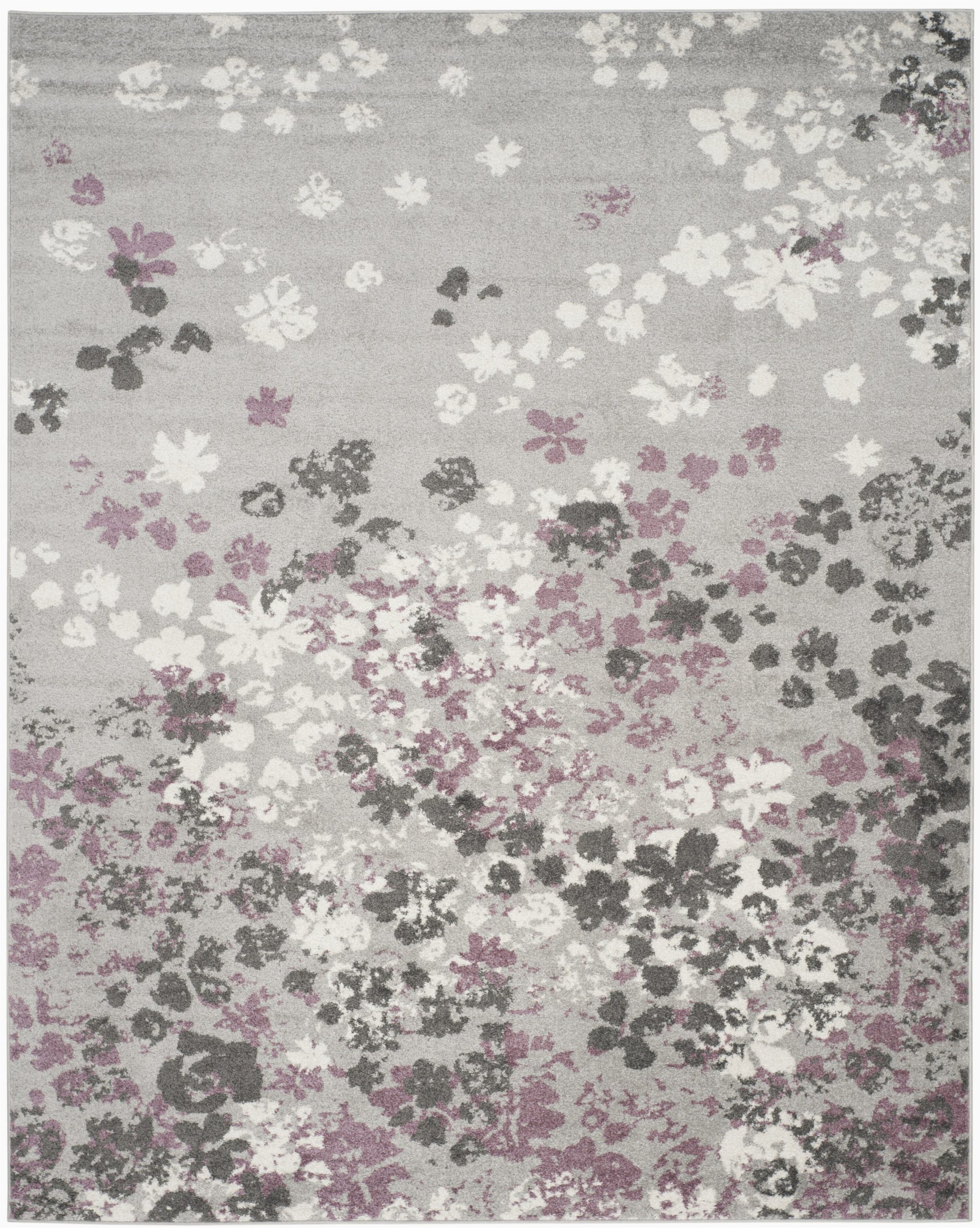 ales floral graylavender purple area rug
