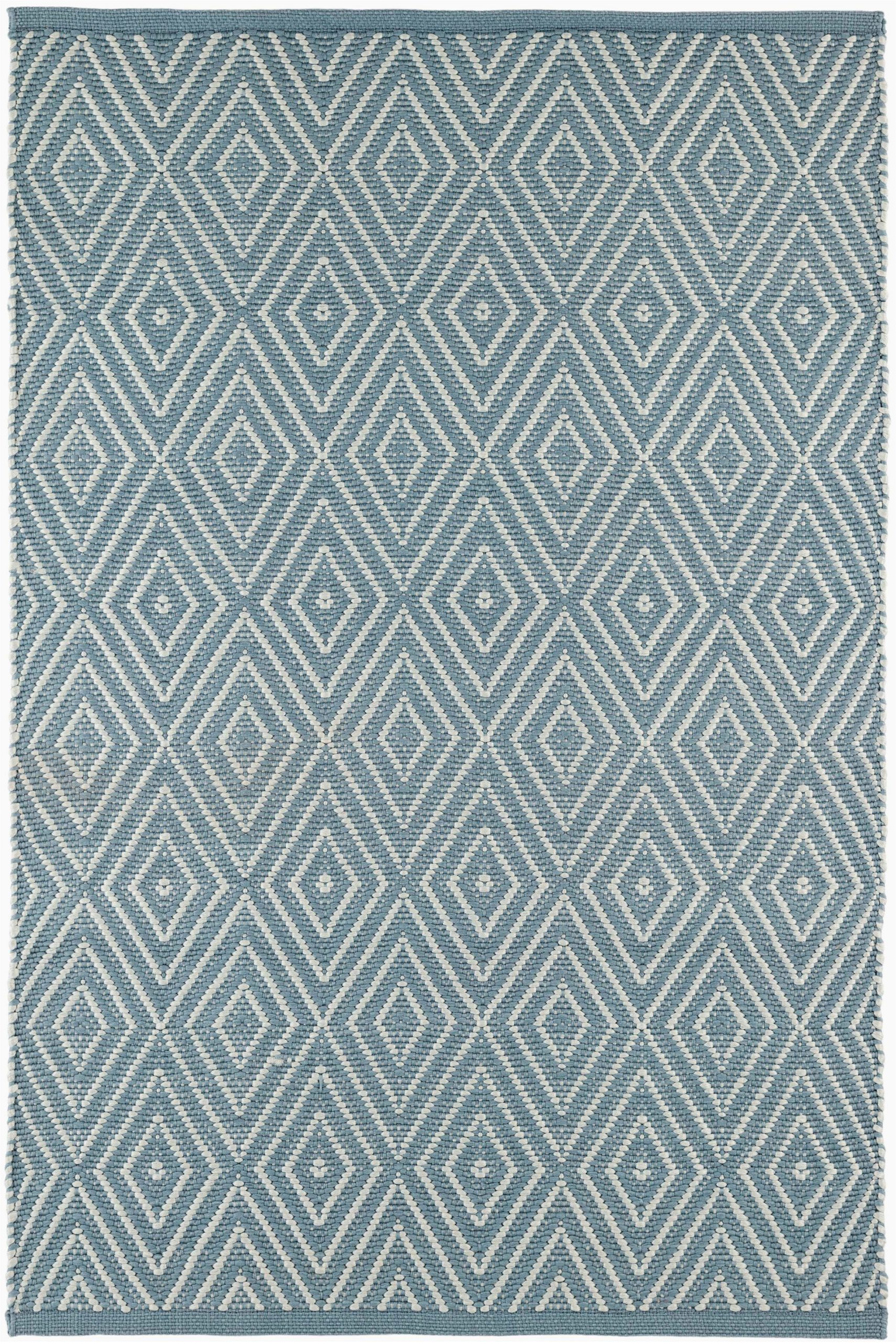 diamond geometric hand knotted light blue indooroutdoor area rug