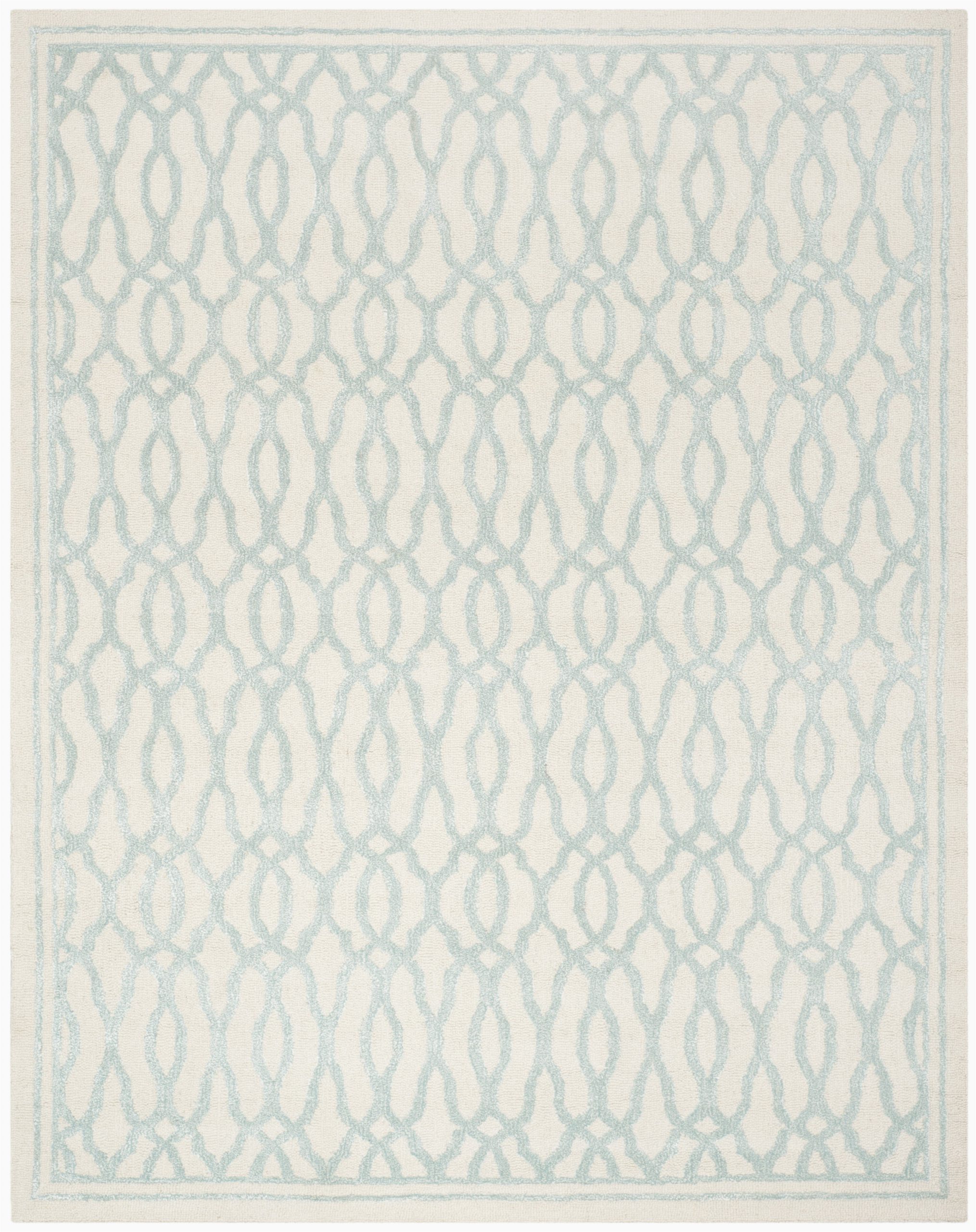 martha stewart hand tufted ivoryteal blue area rug