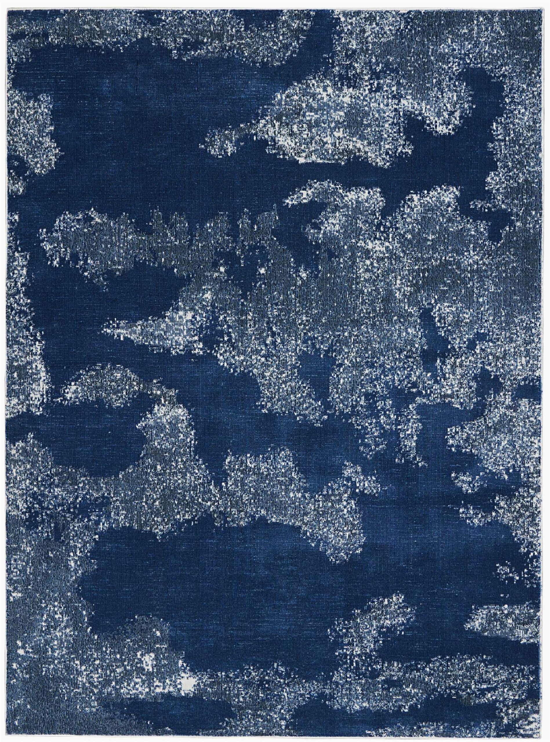 schooley abstract navy blue area rug