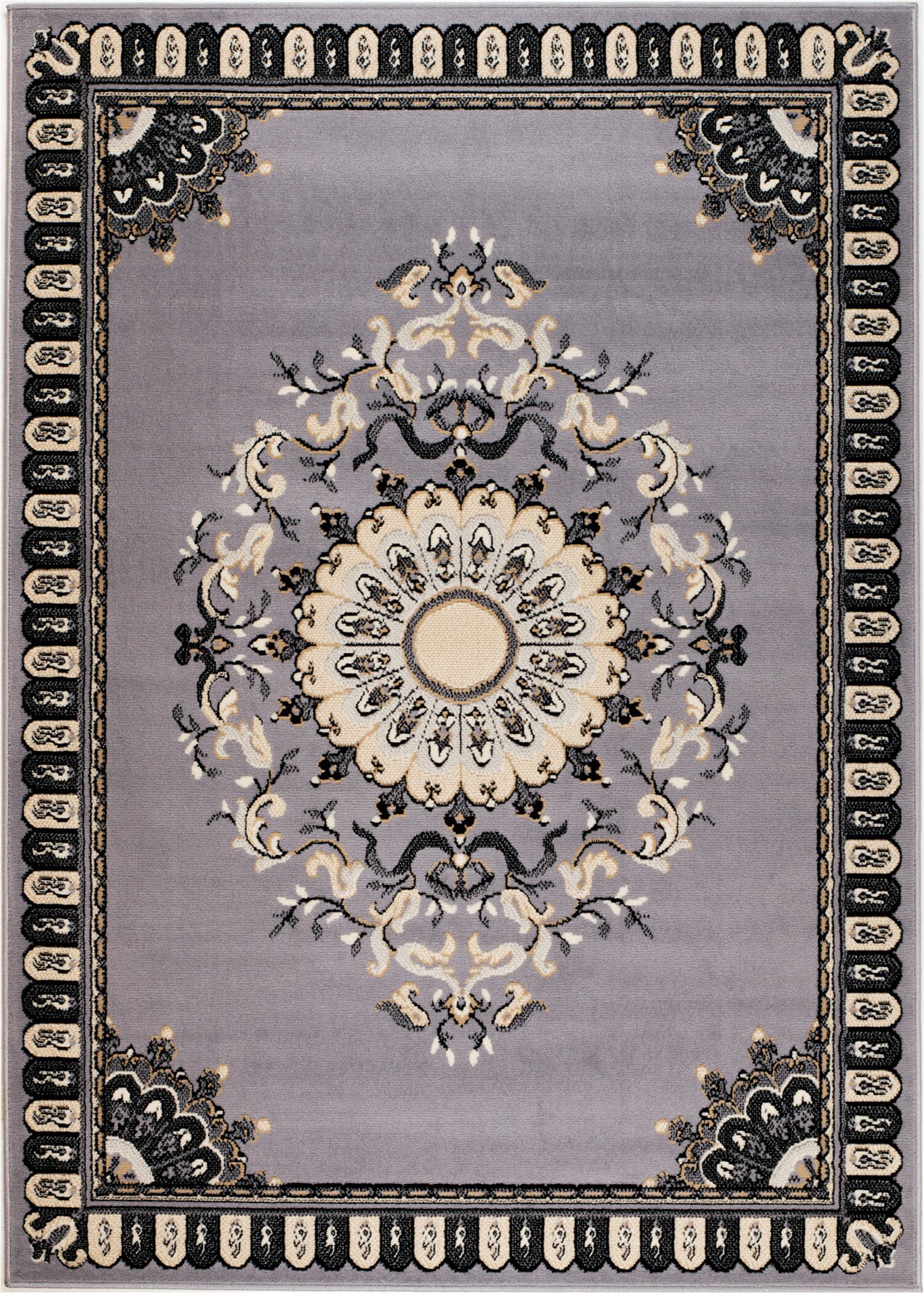 oppelo machine woven gray area rug