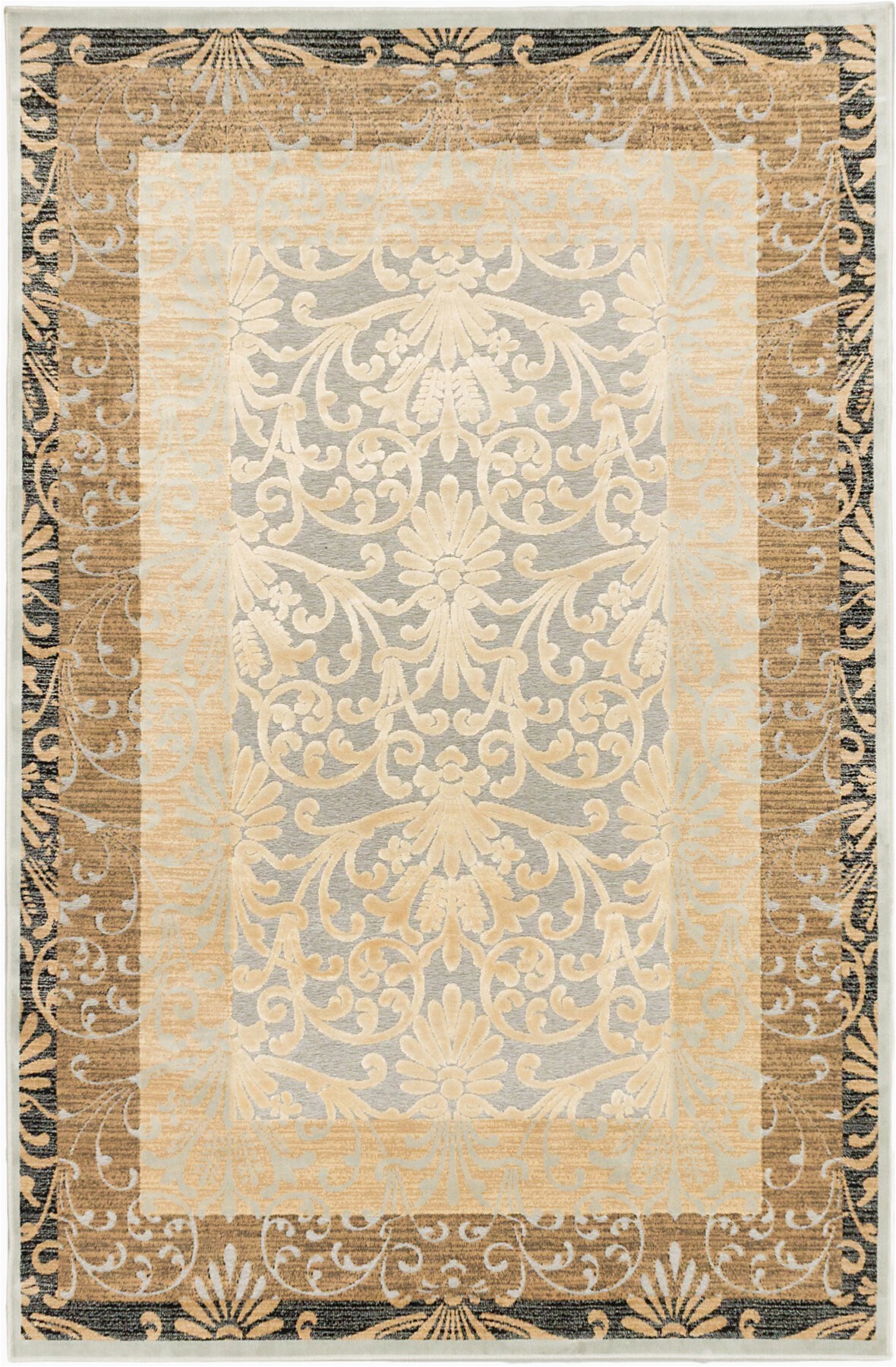 bonella ivorylight gray area rug