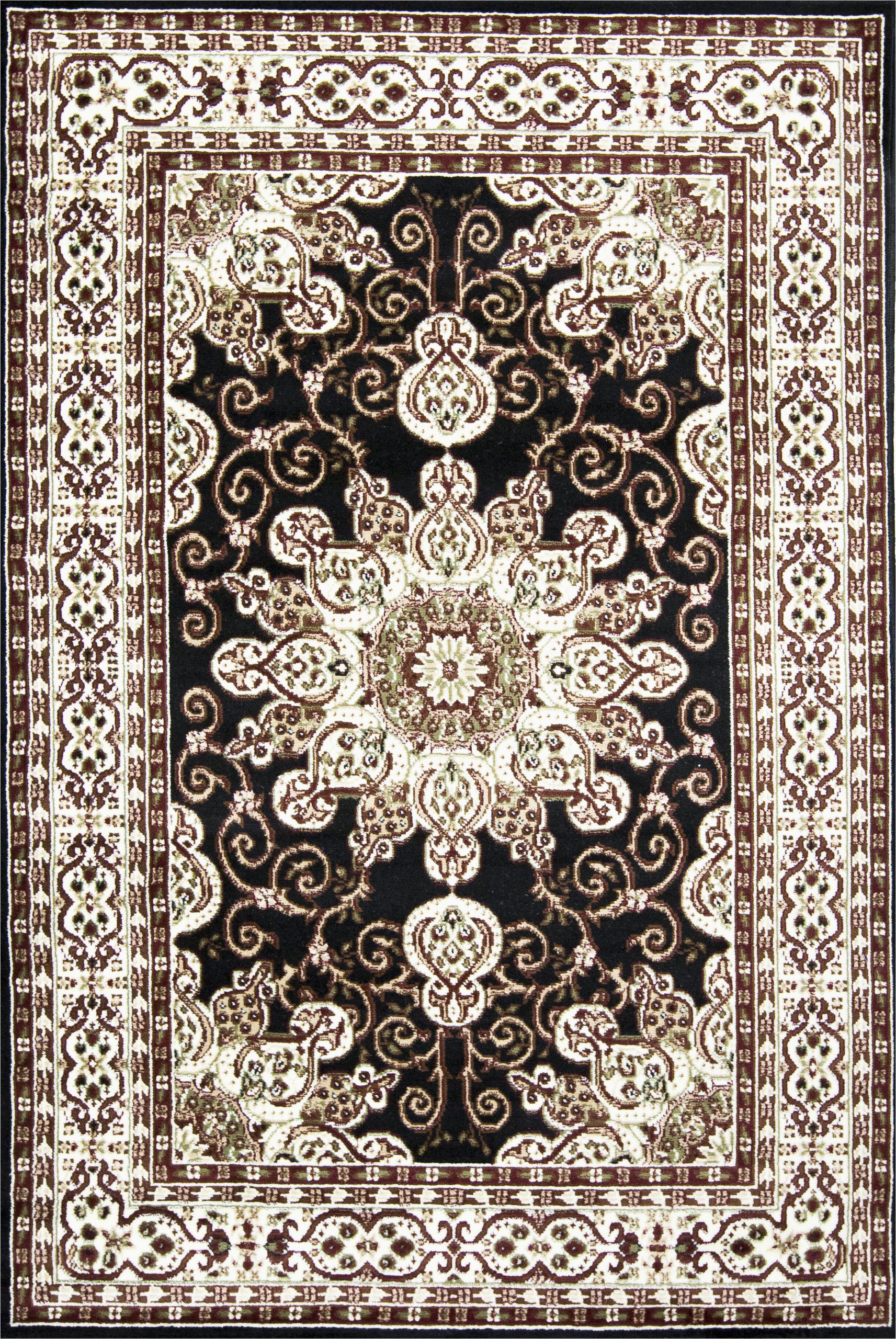 thanos oriental blackoff white area rug