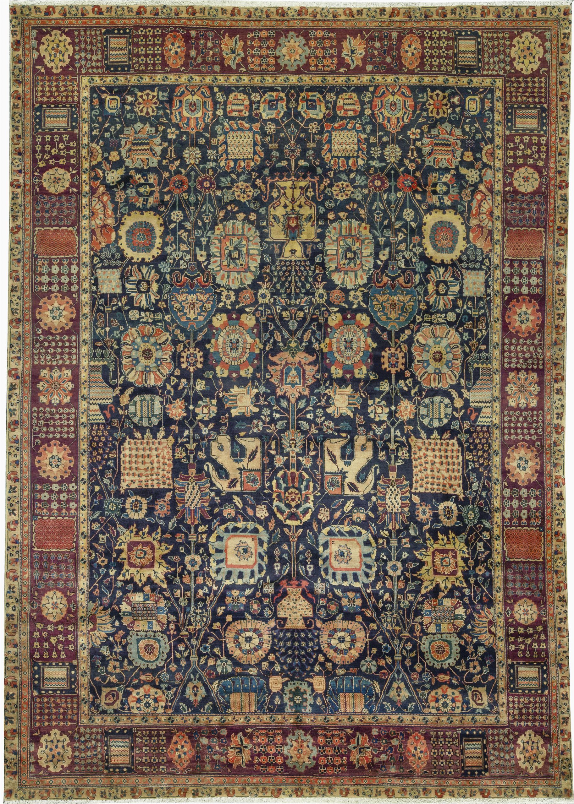 bokara rug co inc one of a kind magnolia handwoven 1111 x 17 wool bluebrown area rug abhd2698