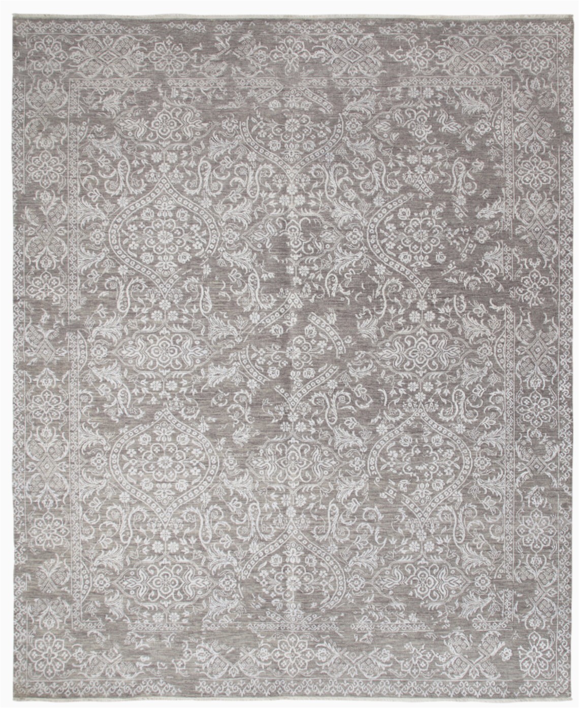 solo rugs one of a kind hand knotted gray 8 x 10 area rug slrh5917
