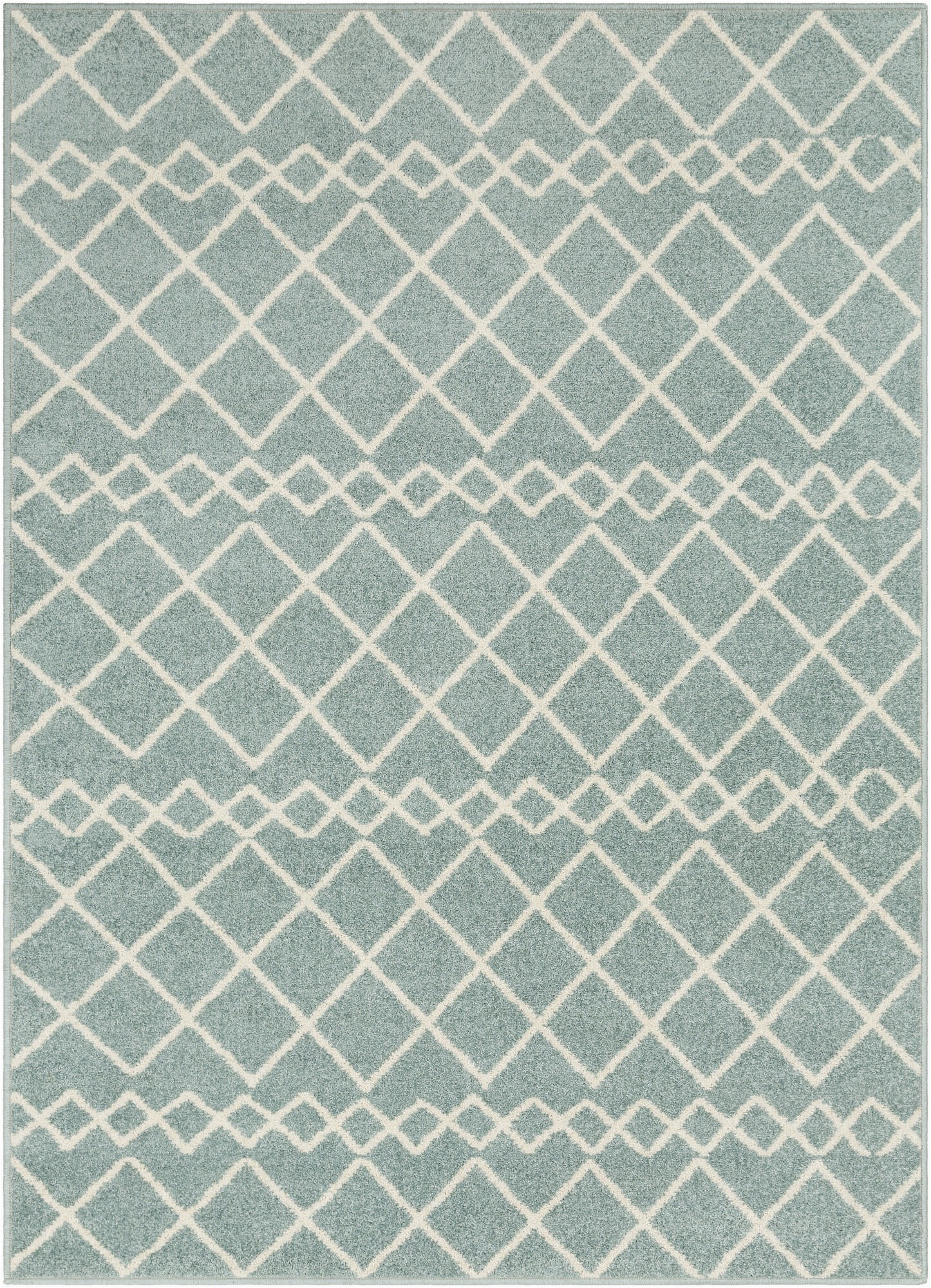 laylah geometric aquawhite area rug