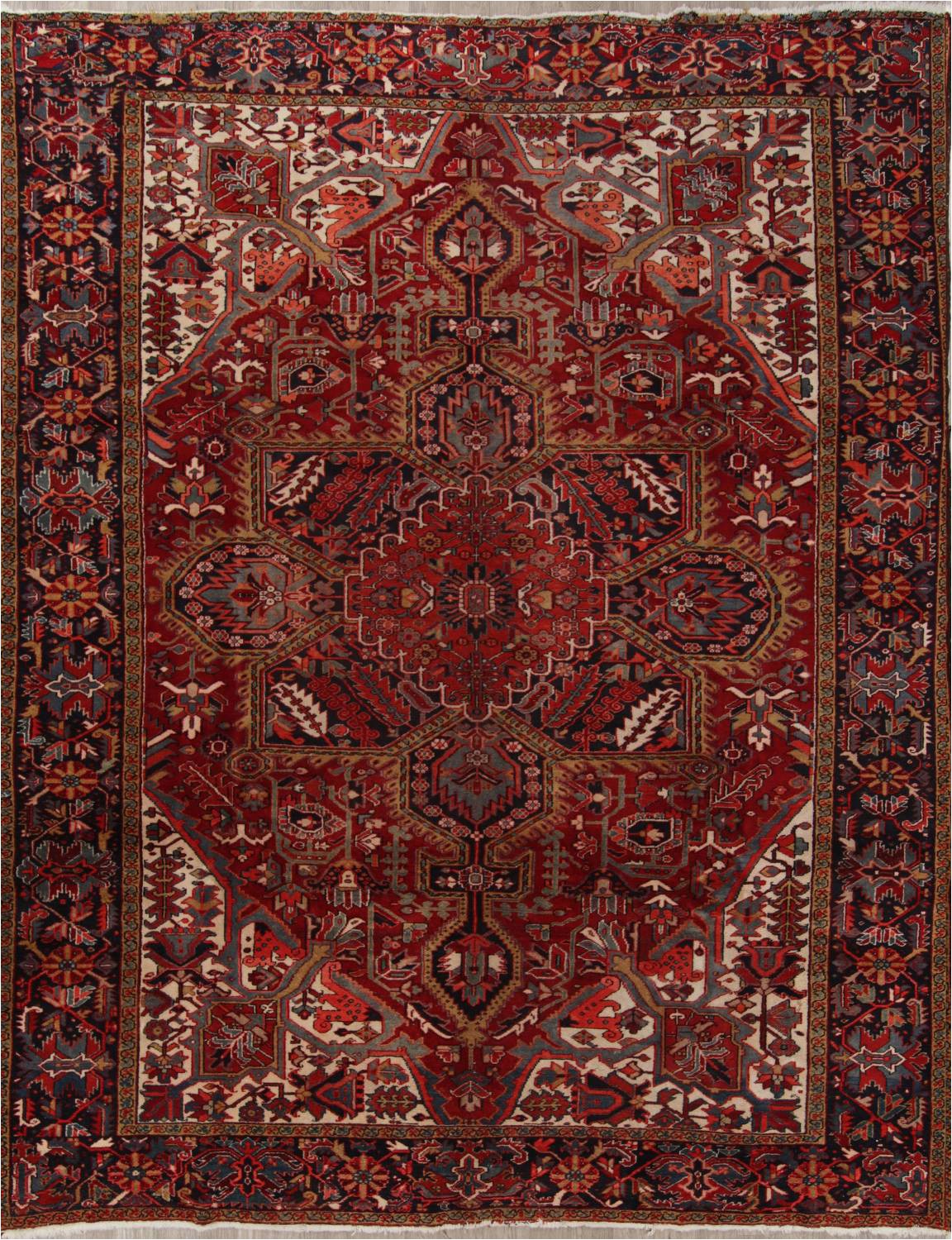 geometric 12x14 heriz persian area rug 2