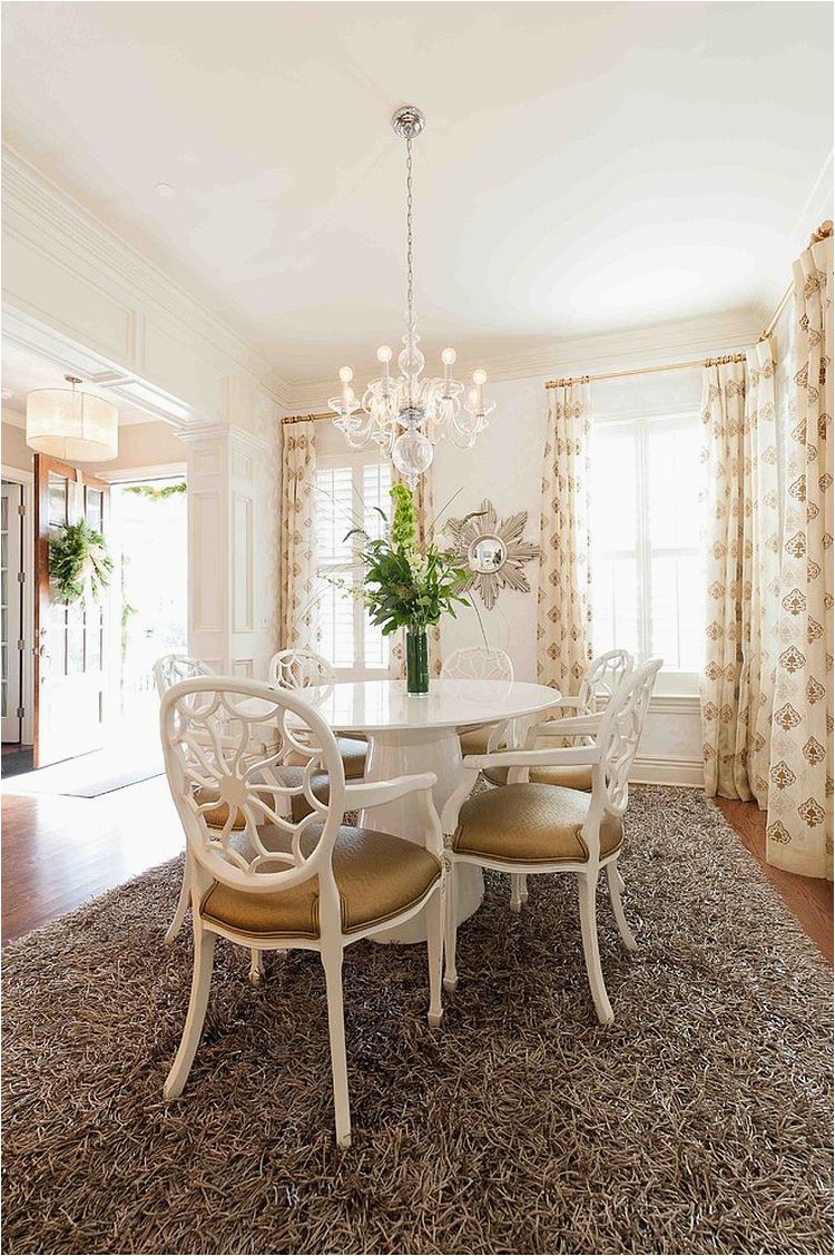 Plush Delos rug for the transitional dining room