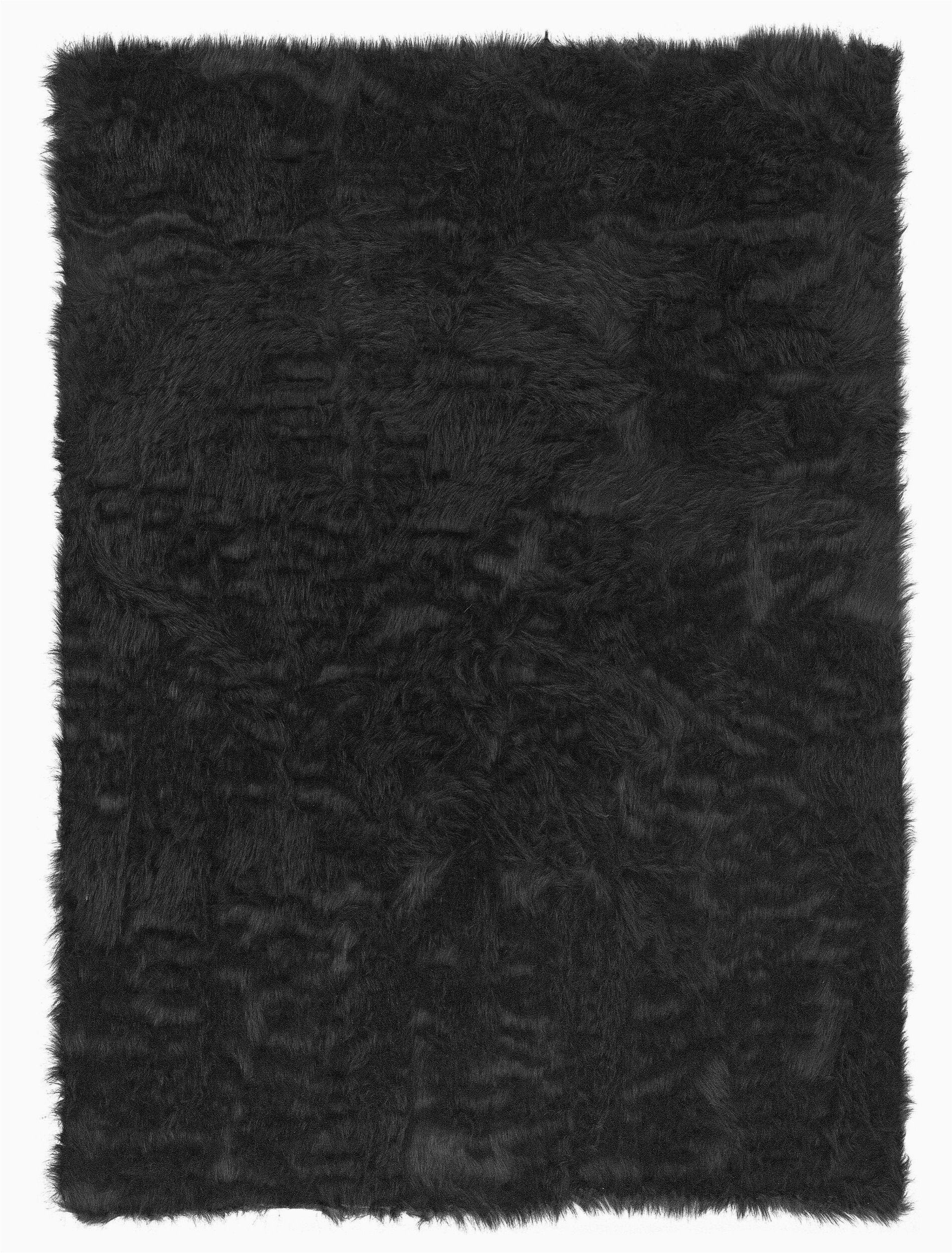 mizuno faux fur black area rug