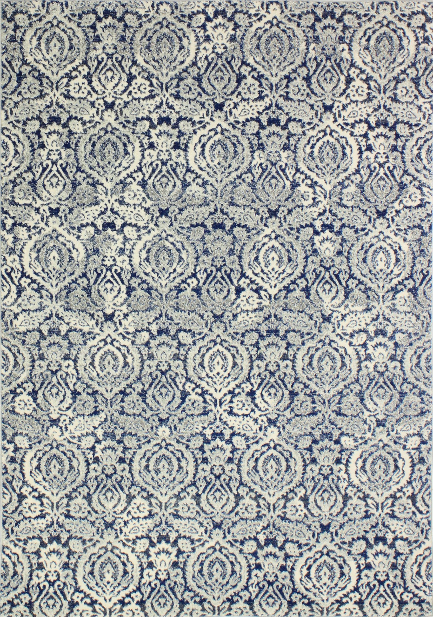 bodell power loom dark bluewhite rug
