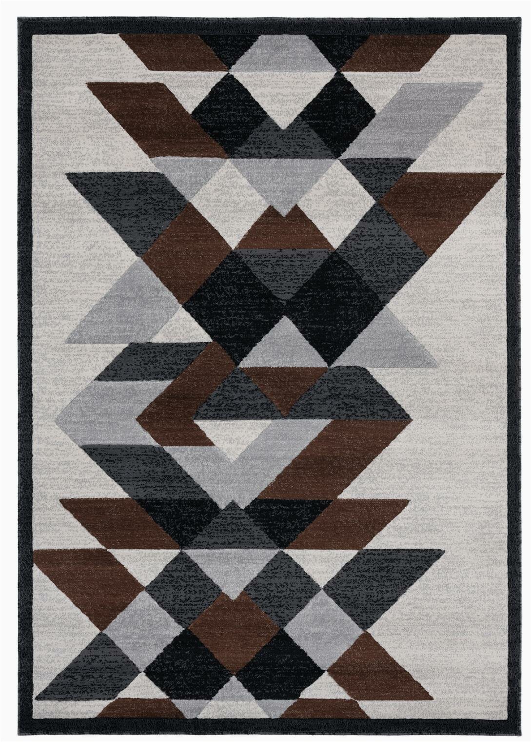 abstract graybrownblack area rug