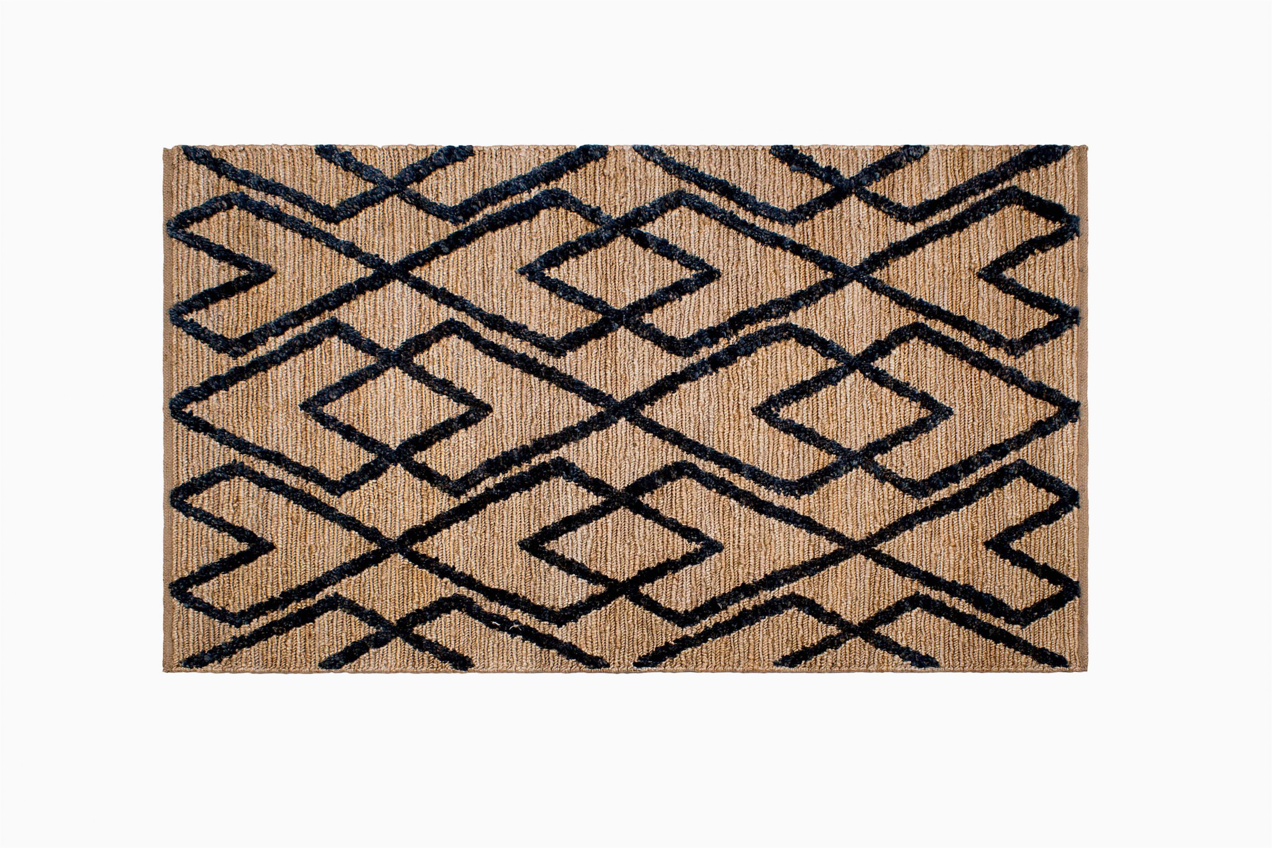 fleishman geometric handwoven wool charcoaltan area rug