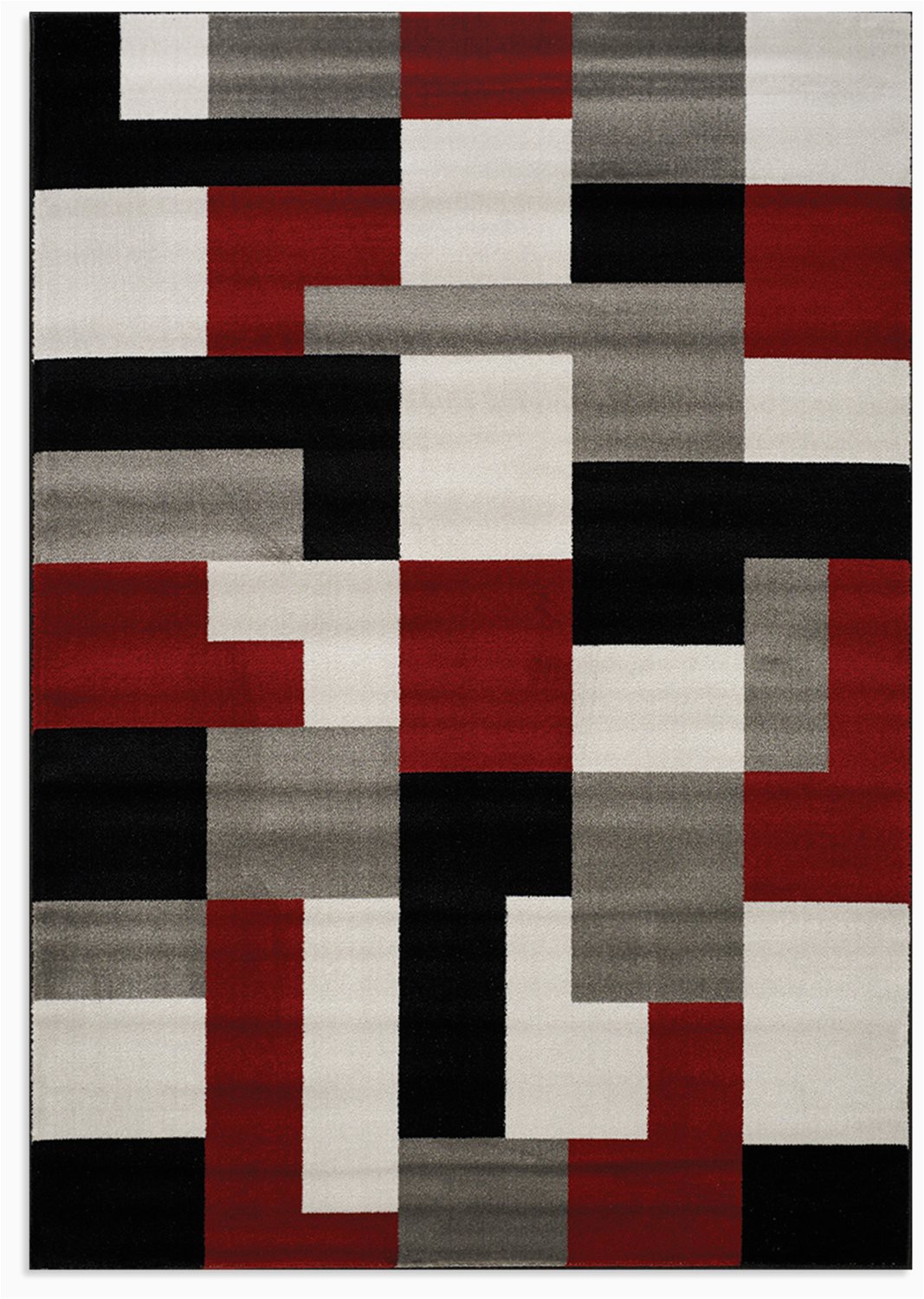 platinum red and grey area rug 5 x 8