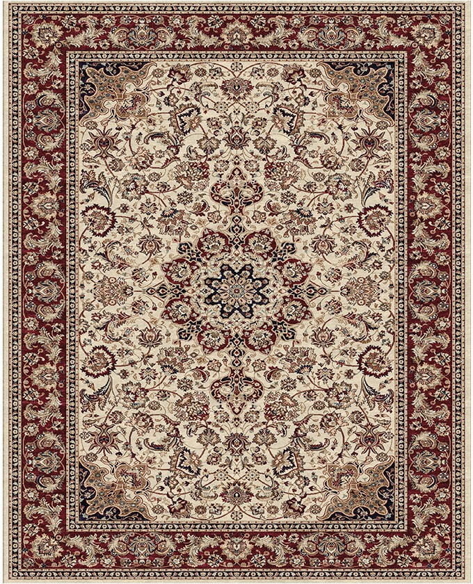 Feizy Daria 3980F CreamRed Closeout Area Rug p