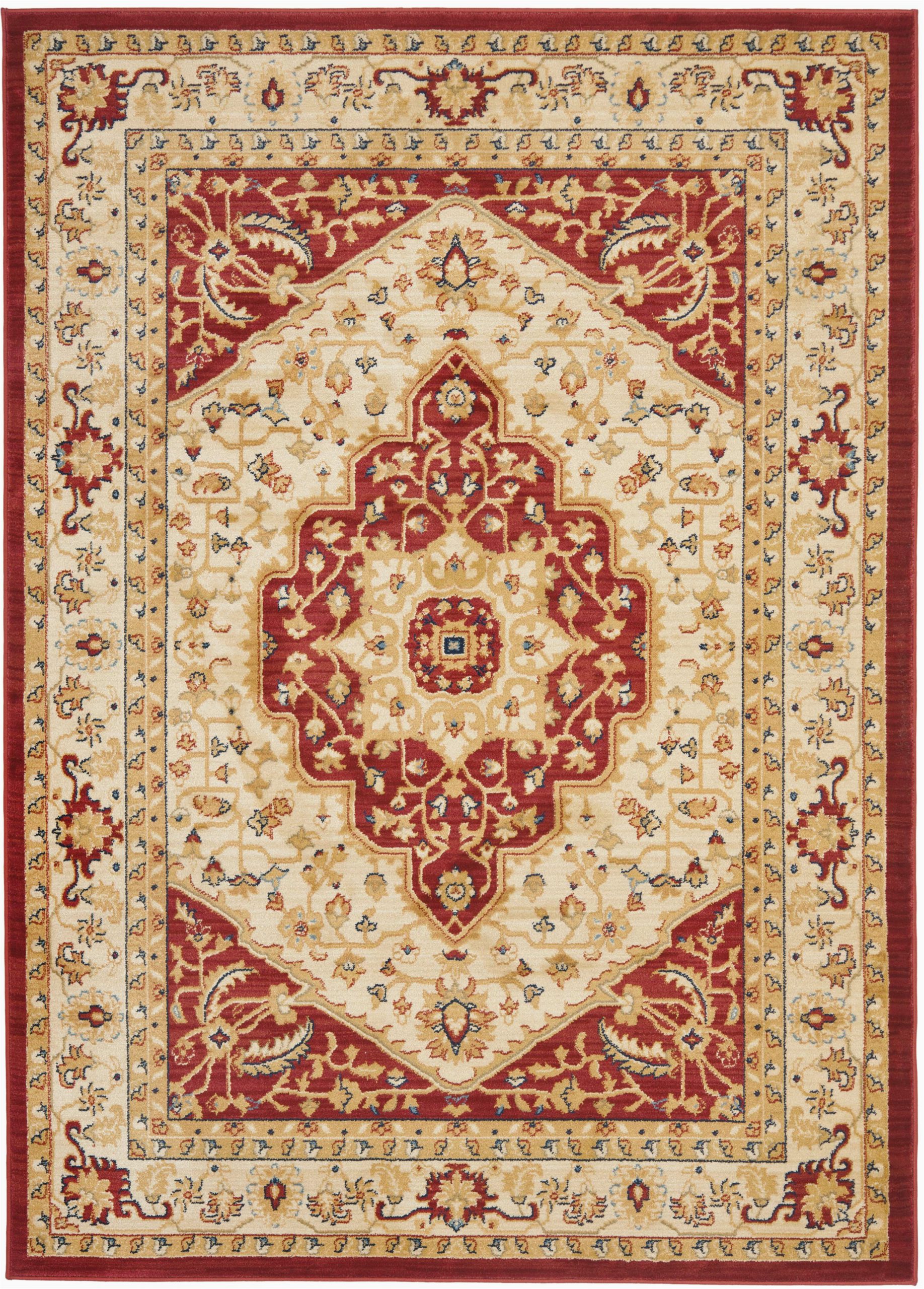 riverhead oriental creamred area rug