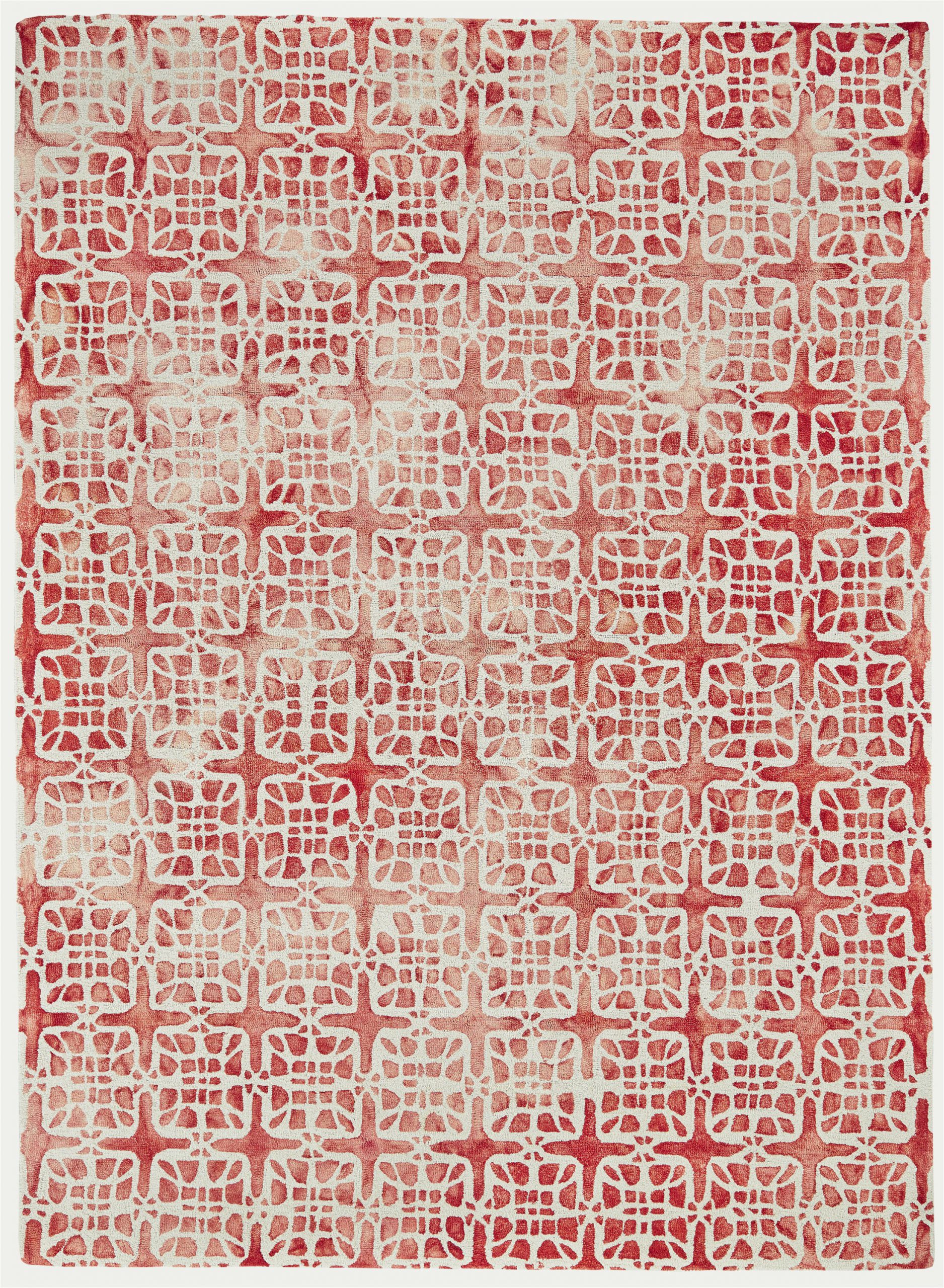 frederick geometric hand hooked wool redbeige area rug