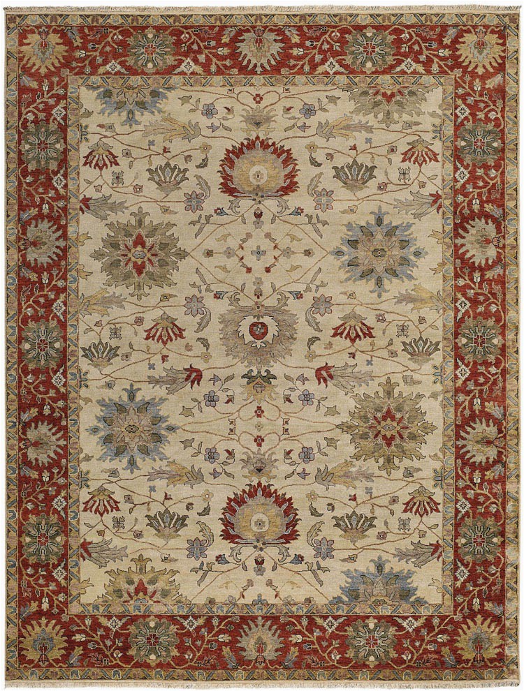 Capel Yazzie 1908 650 Ivory Red Area Rug p