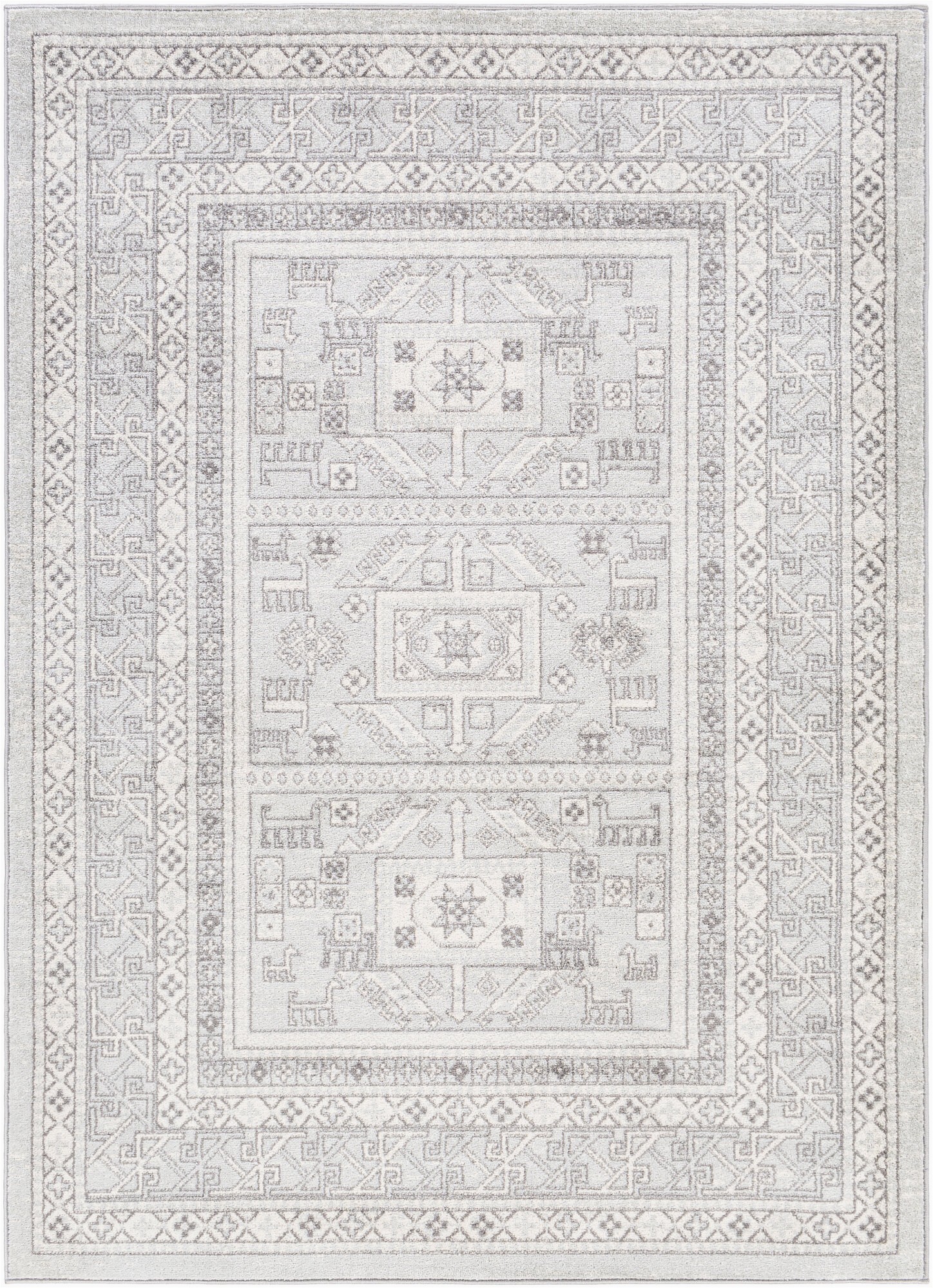 nala southwestern light gray area rug