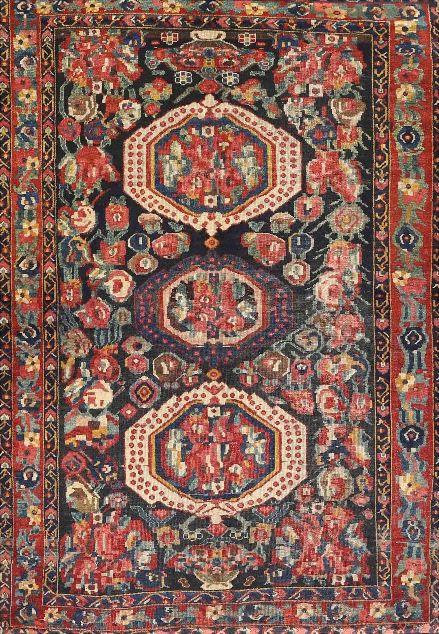 thibault traditional brownblackred area rug