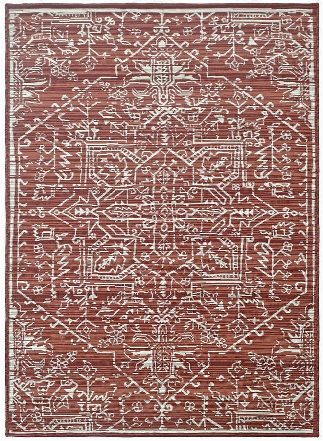 sonoma goods for life red reversible ethnic area and throw rug