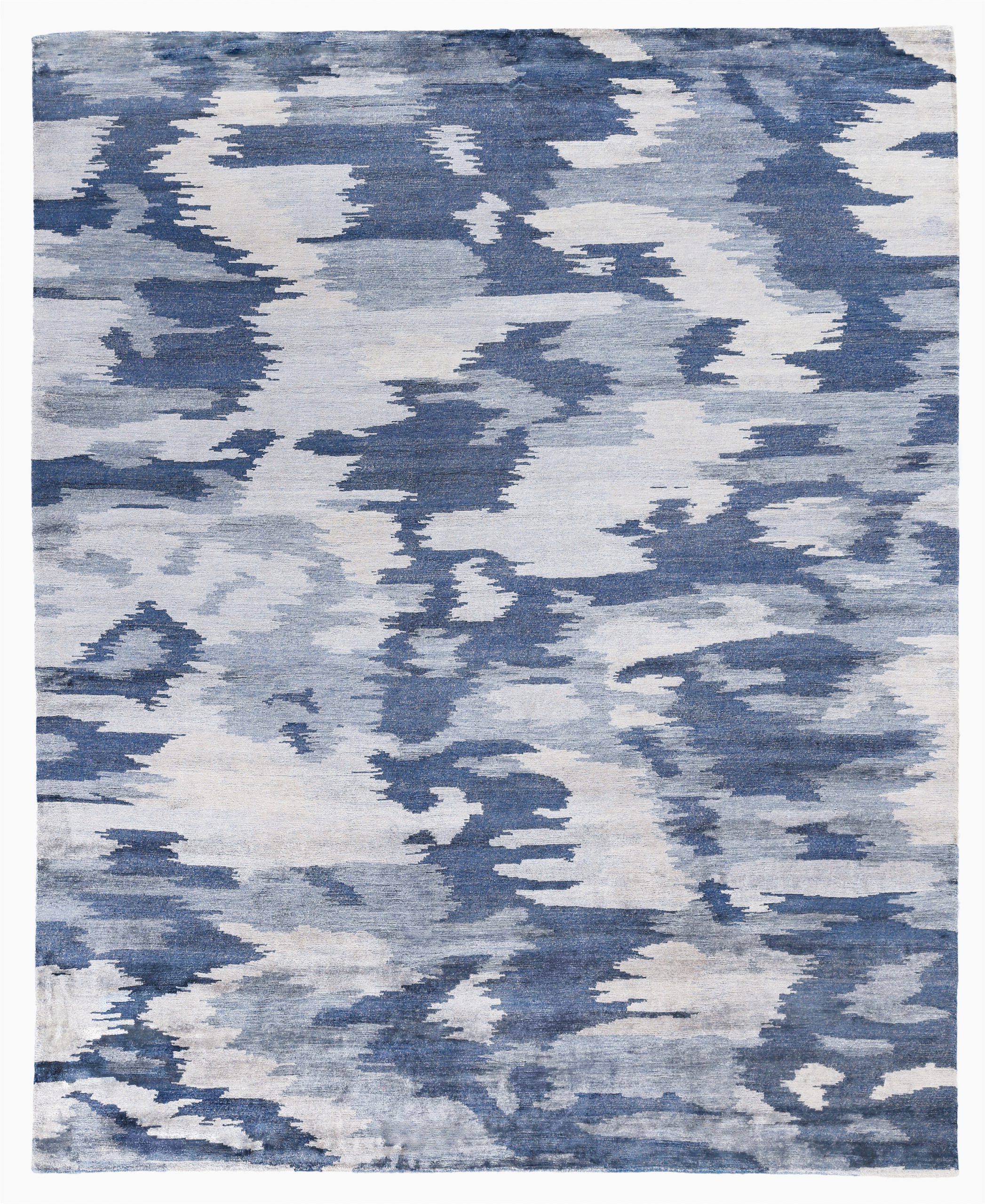 mintford hand knotted blue area rug