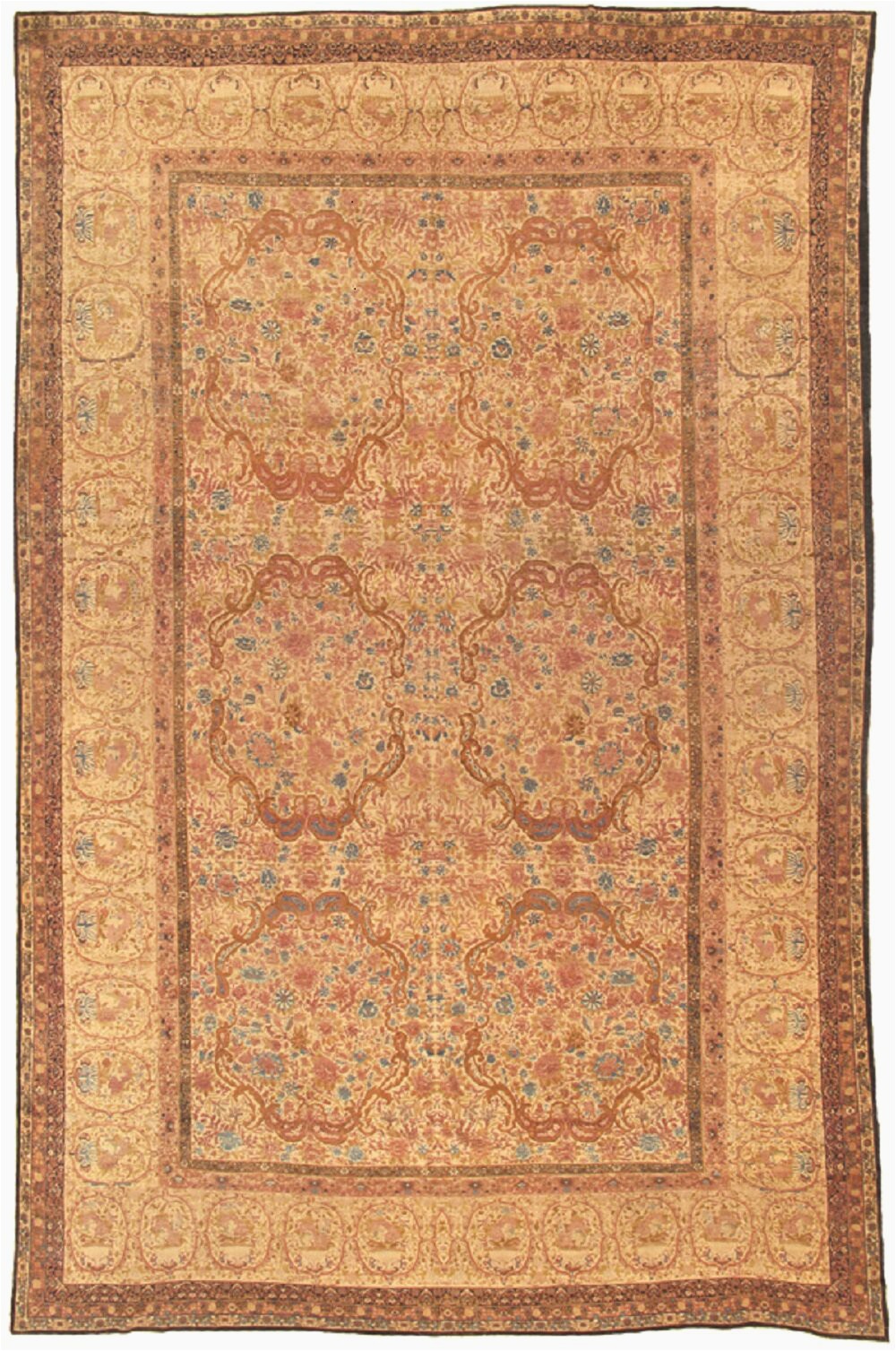pasargad one of a kind ravar hand knotted traditional style camel 1210 x 208 wool area rug obwh2150