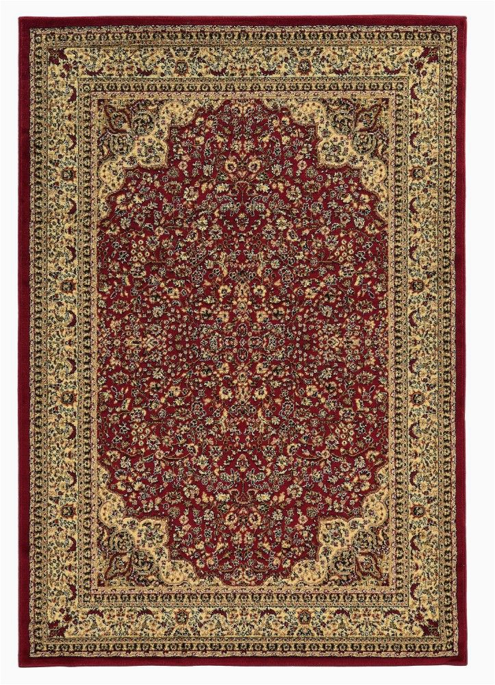 elegance collection 2 x 3 area rug in red ivory linon rug ee0523