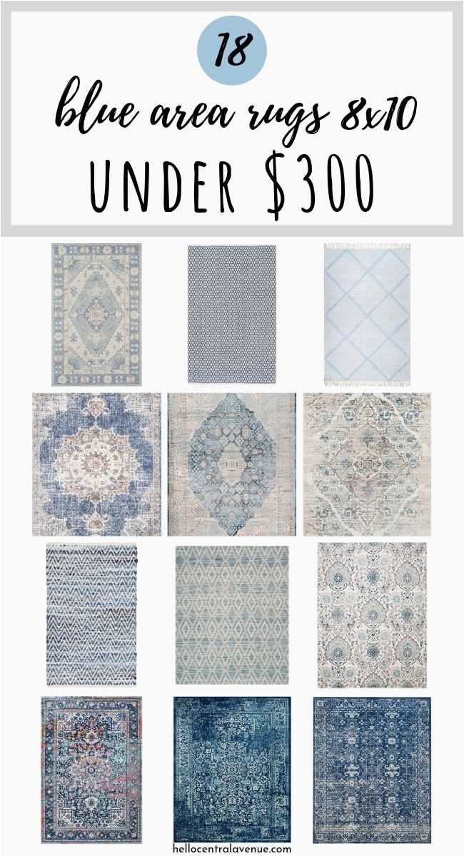blue area rugs 8x10 for under 300