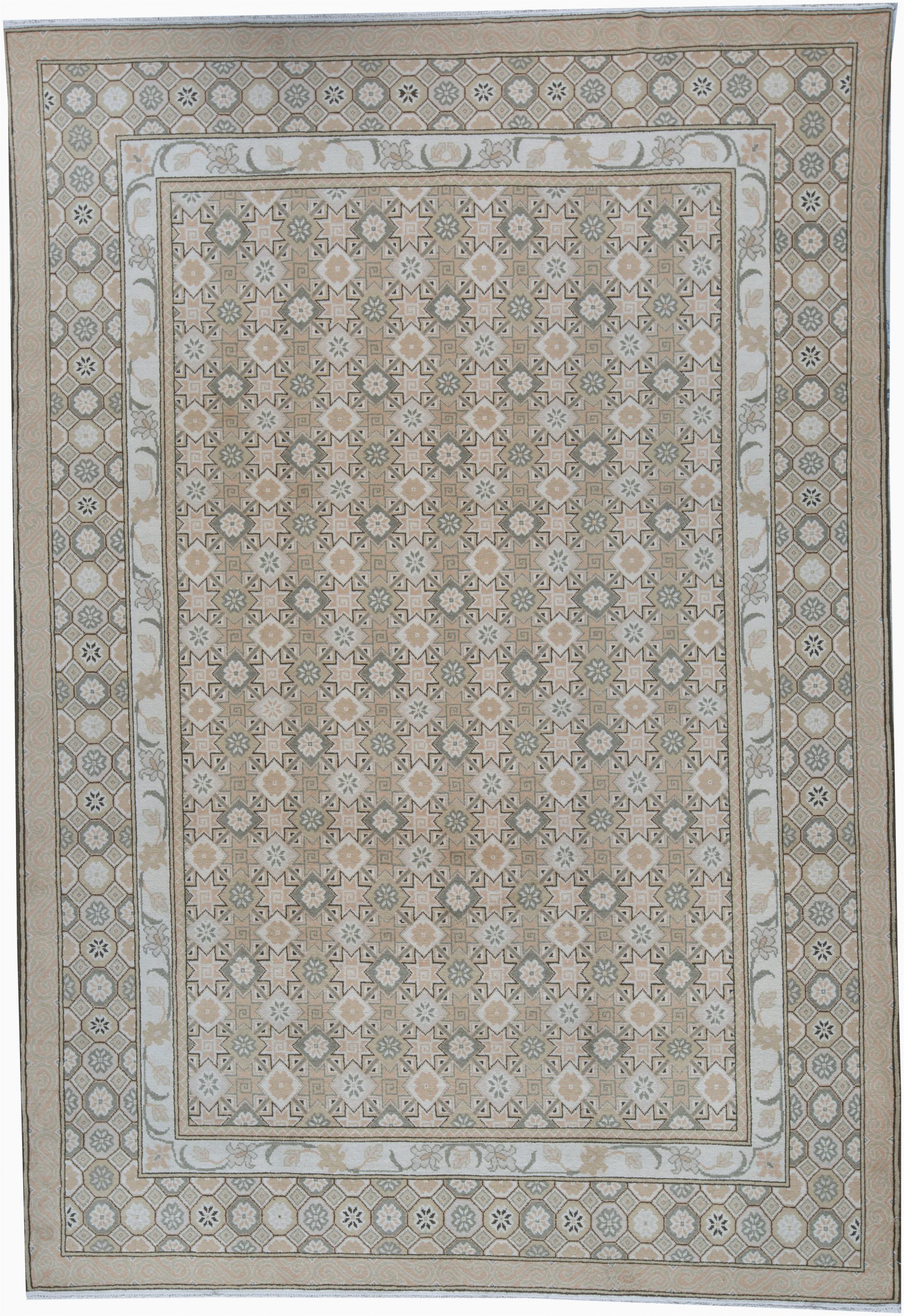 bokara rug co inc one of a kind romainia hand knotted 98 x 14 wool beige area rug abhd5405