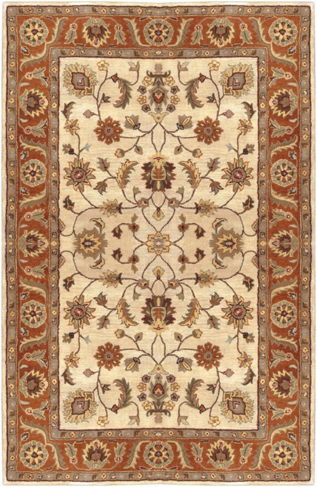 surya crowne traditional area rug 10 ft x 14 ft rectangular beige