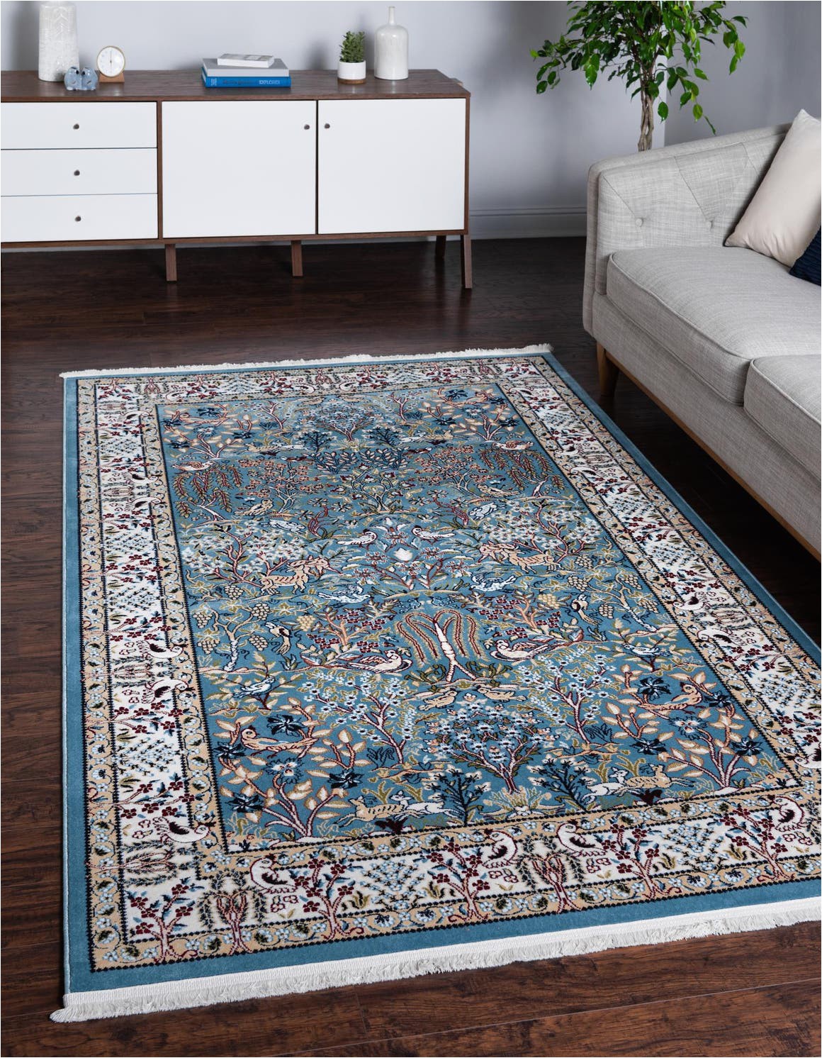 blue 8x10 nain design area rug