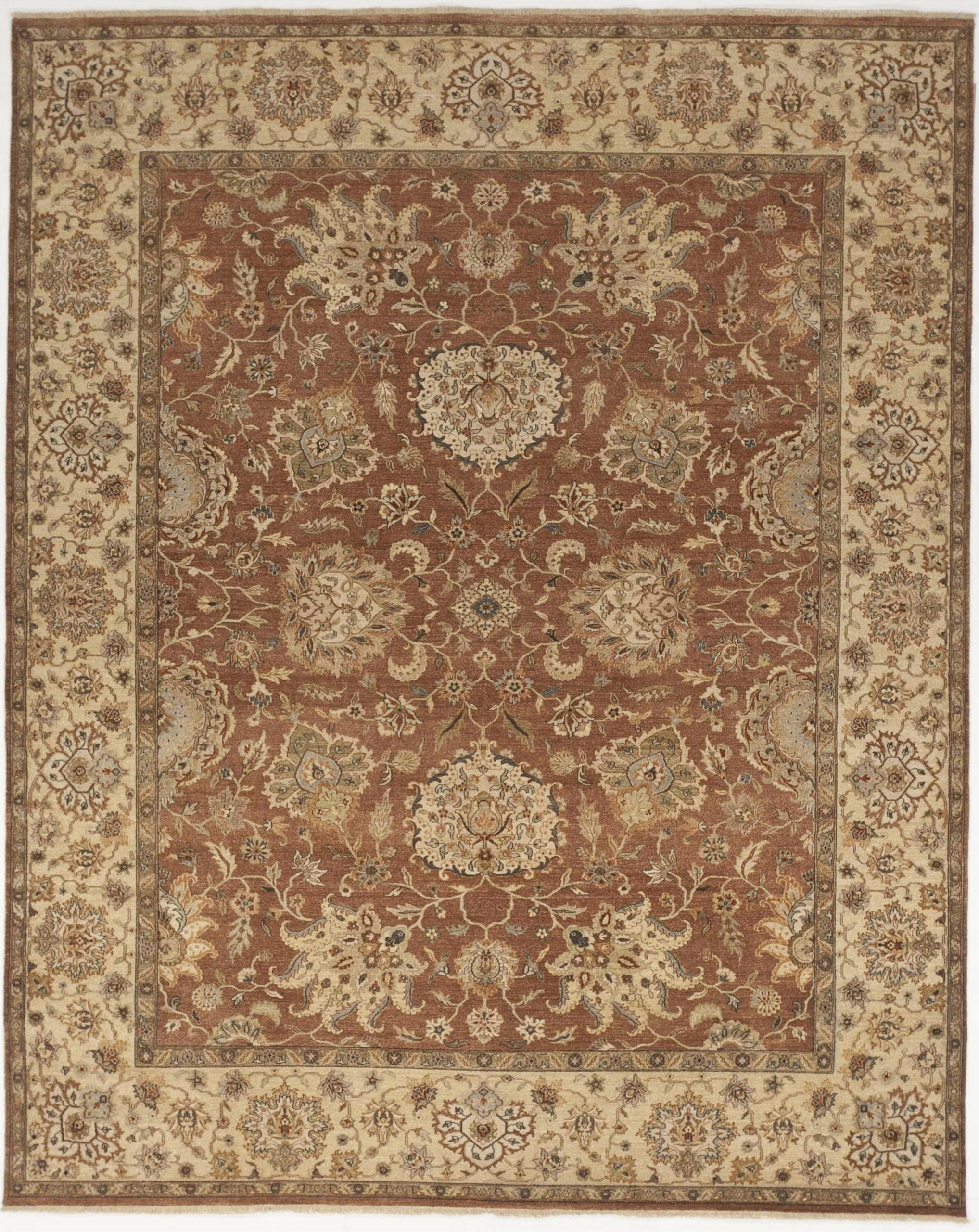 strahan luxury hand knotted wool beigerust area rug