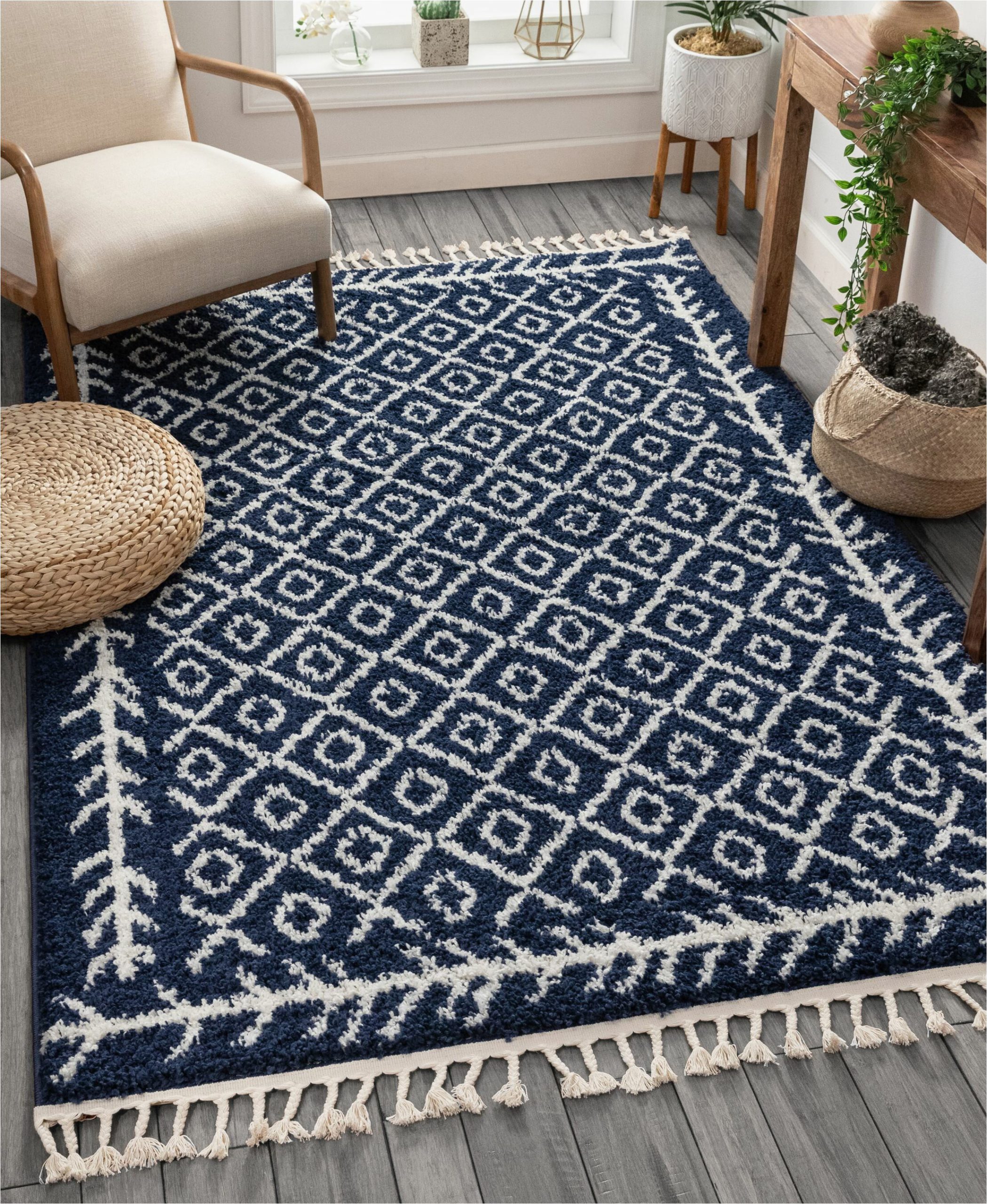 cabana geometric bluewhite area rug